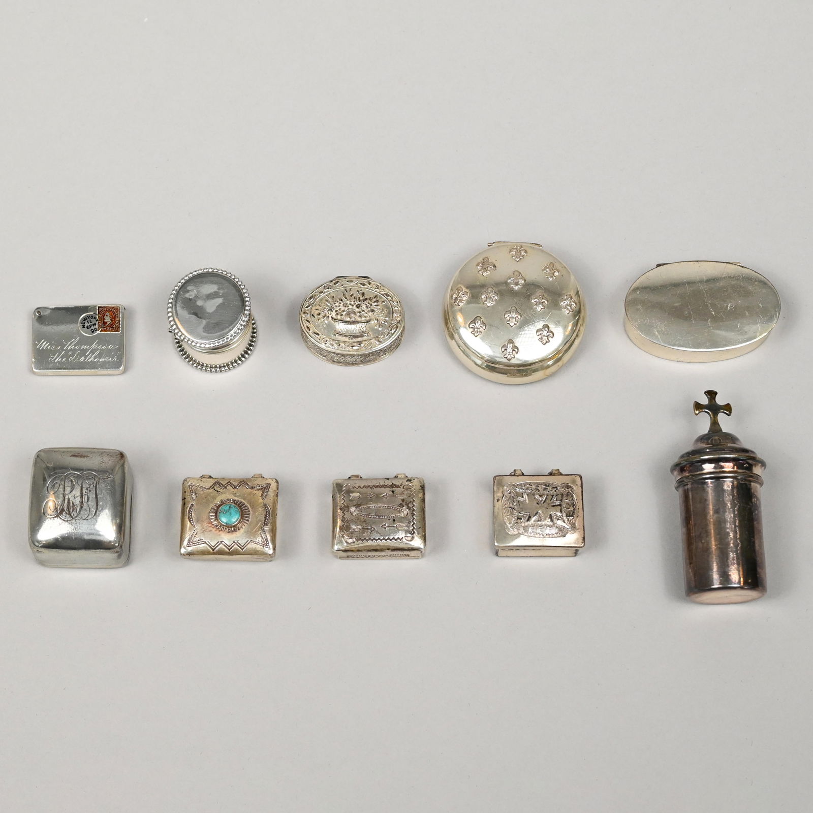 Ten Sterling Silver & Silverplate Objets de Vertu (1 of 9)