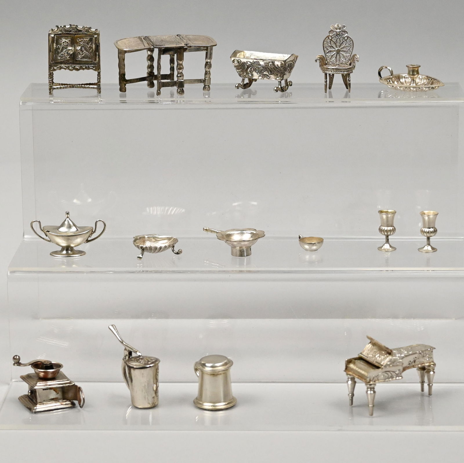 Group Sterling Silver&Silverplate Miniature Items (1 of 16)