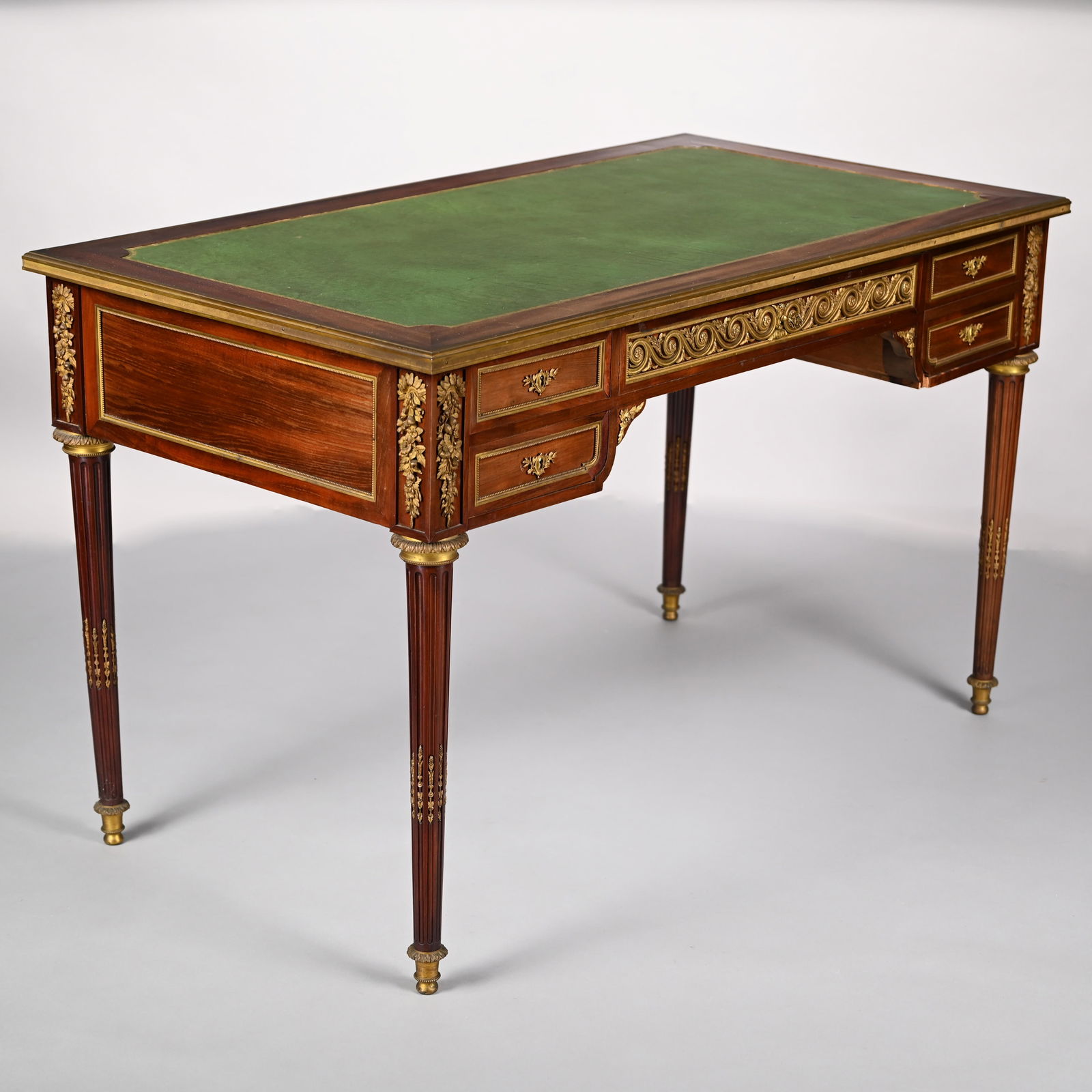 Louis XVI Style Mahogany Bureau Plat, Millet,Paris (1 of 15)