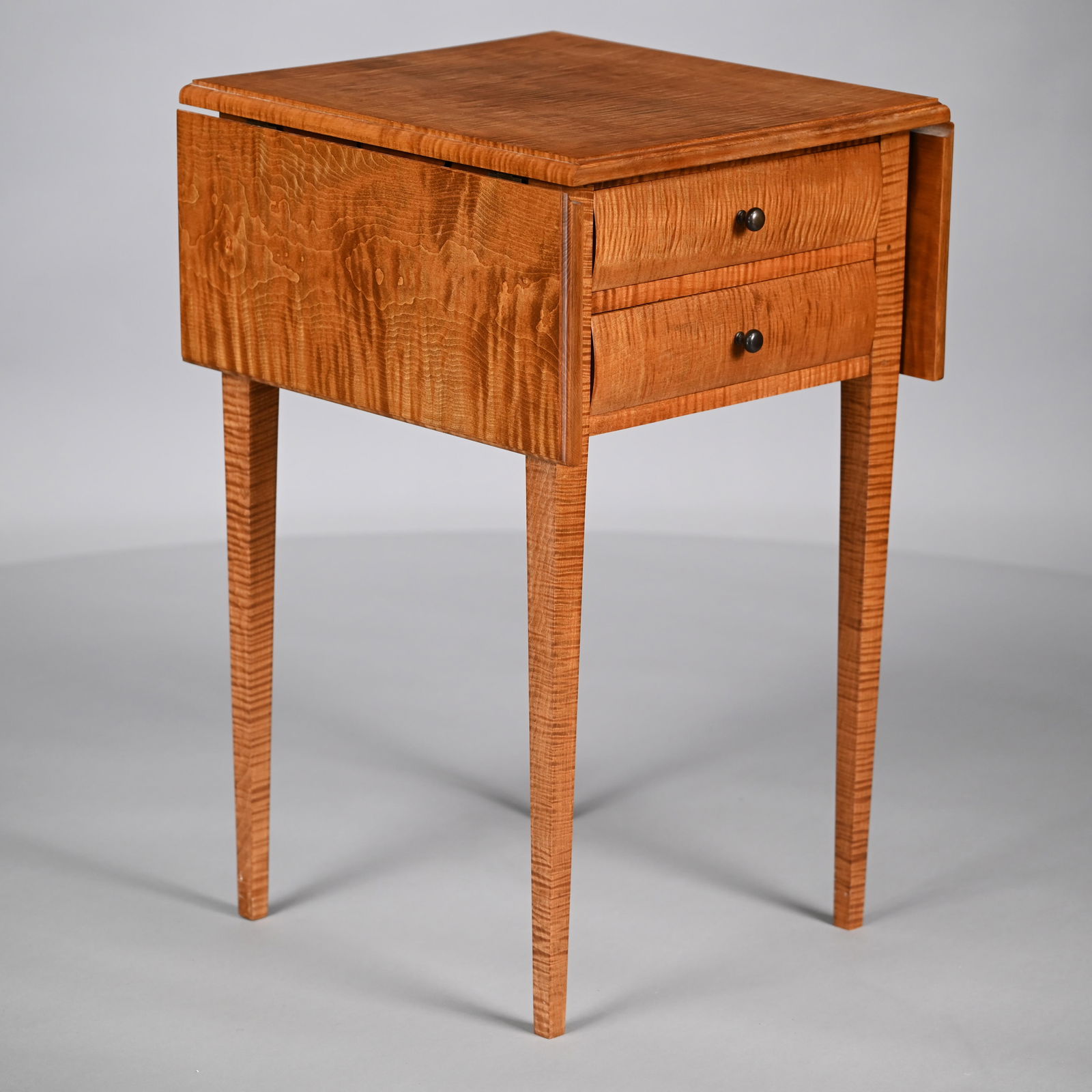 Federal Style Tiger Maple Work Table,Donald Dunlap (1 of 12)