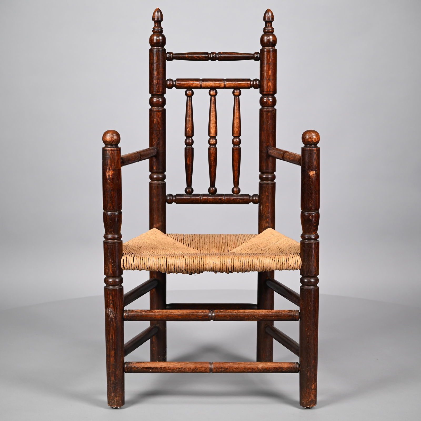 Colonial Revival Stained Oak Great Chair (1 of 10)