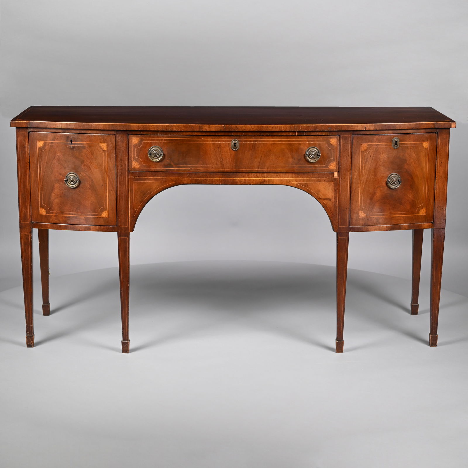 Federal Style Inlaid-Mahogany Bow-Front Sideboard (1 of 7)