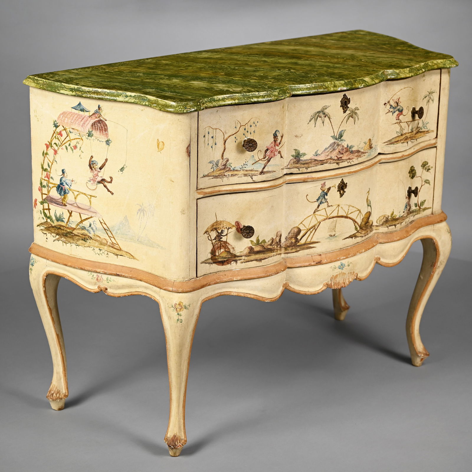 Italian Rococo Style Painted Singerie Commode (1 of 11)