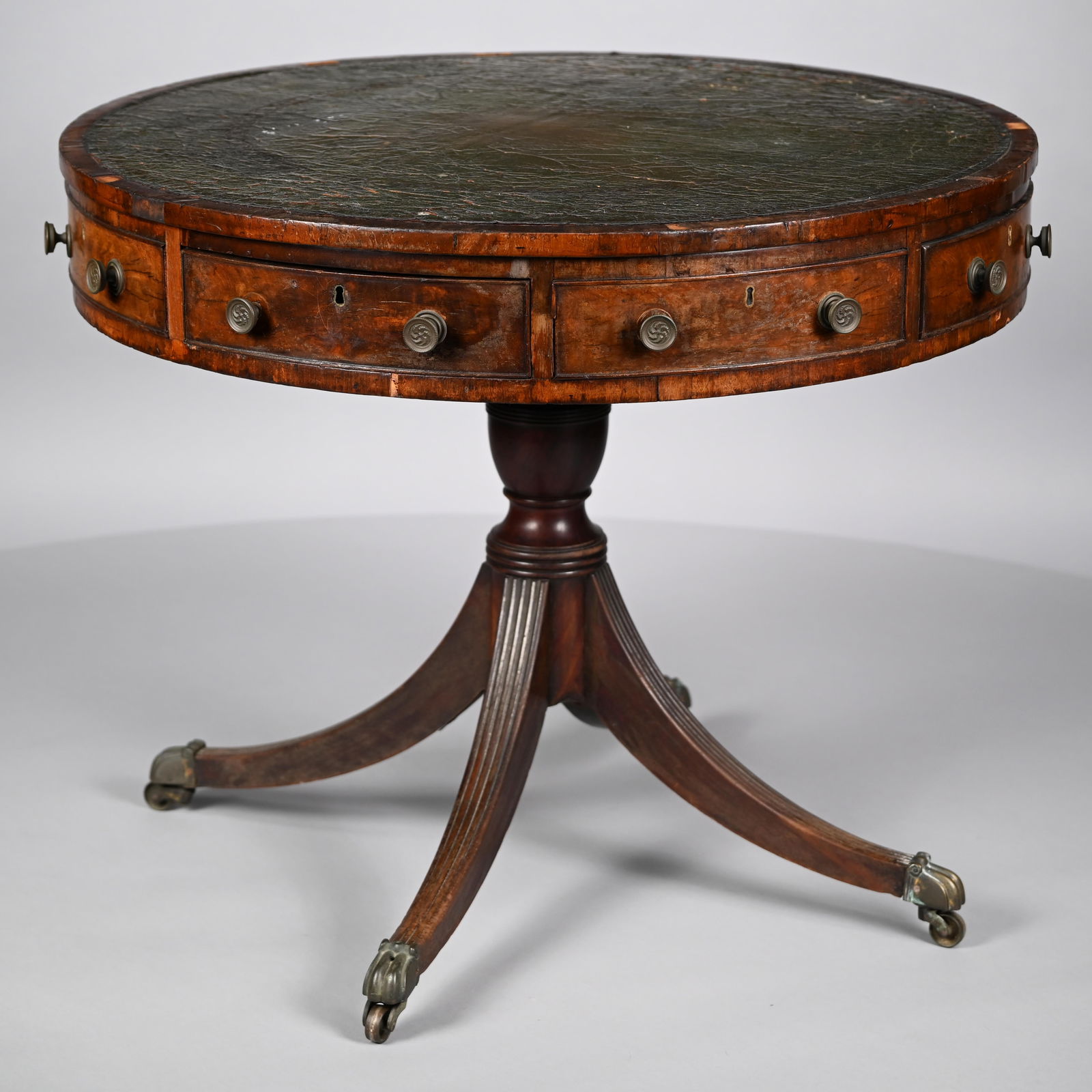 Late George III Mahogany Drum Table (1 of 8)