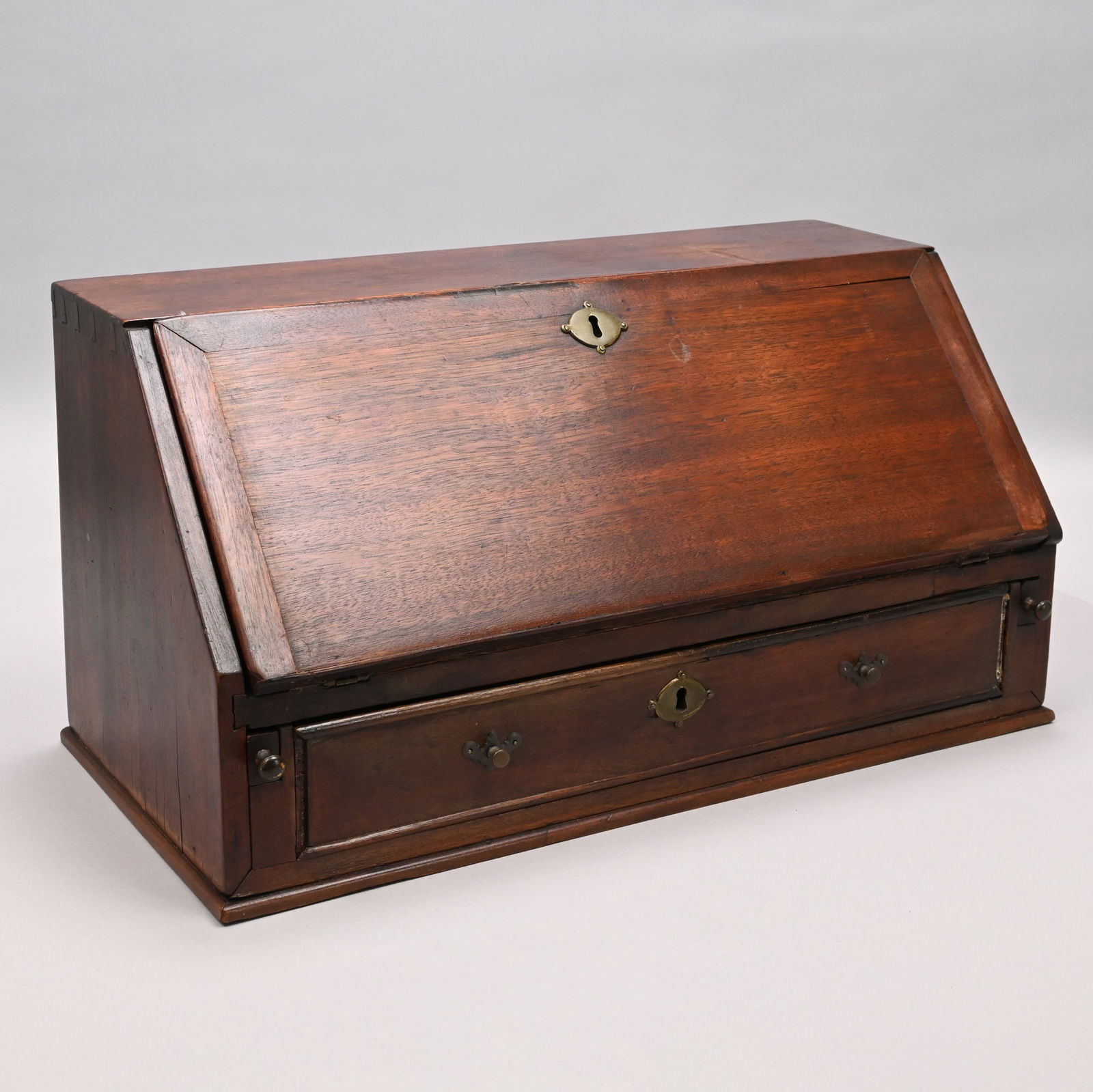 George III Walnut Slant-Front Table-Top Desk (1 of 9)