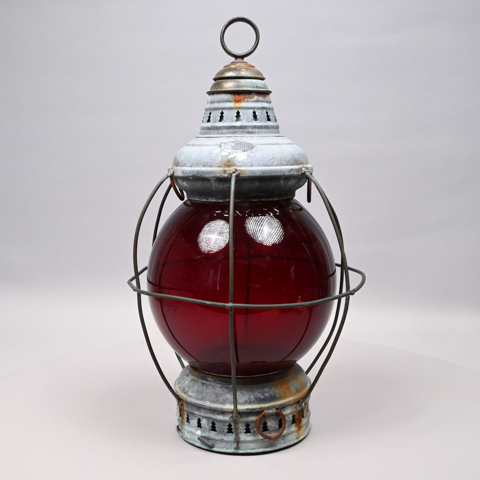 Ship's Steel Signal Lantern, Perkins Marine Lamp (1 of 8)