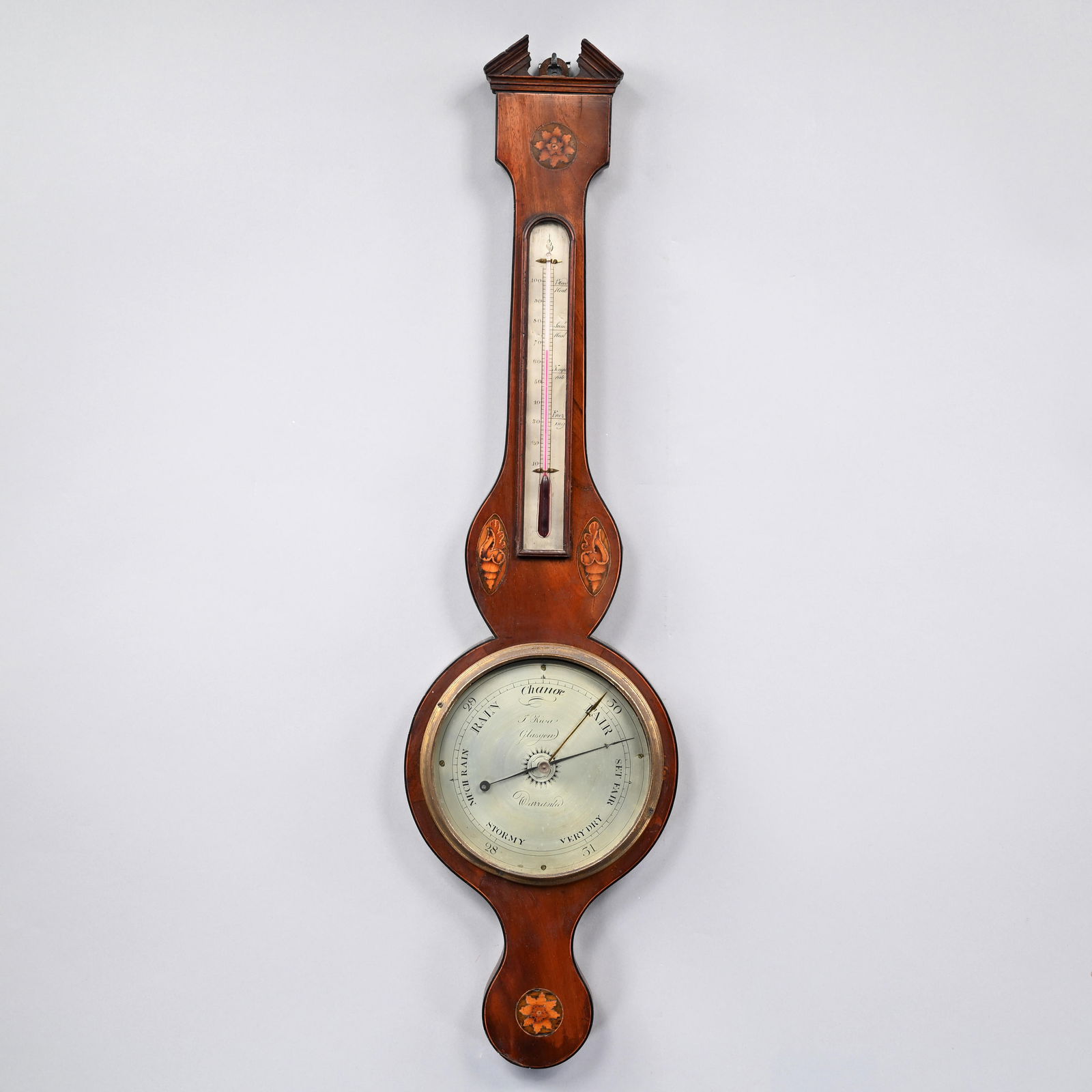 George III Scottish Inlaid Mahogany Barometer (1 of 7)