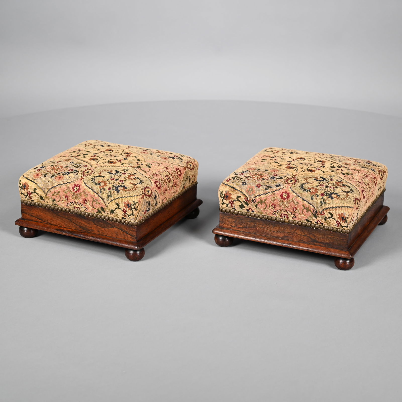Pair of William IV Rosewood Foot Stools (1 of 8)