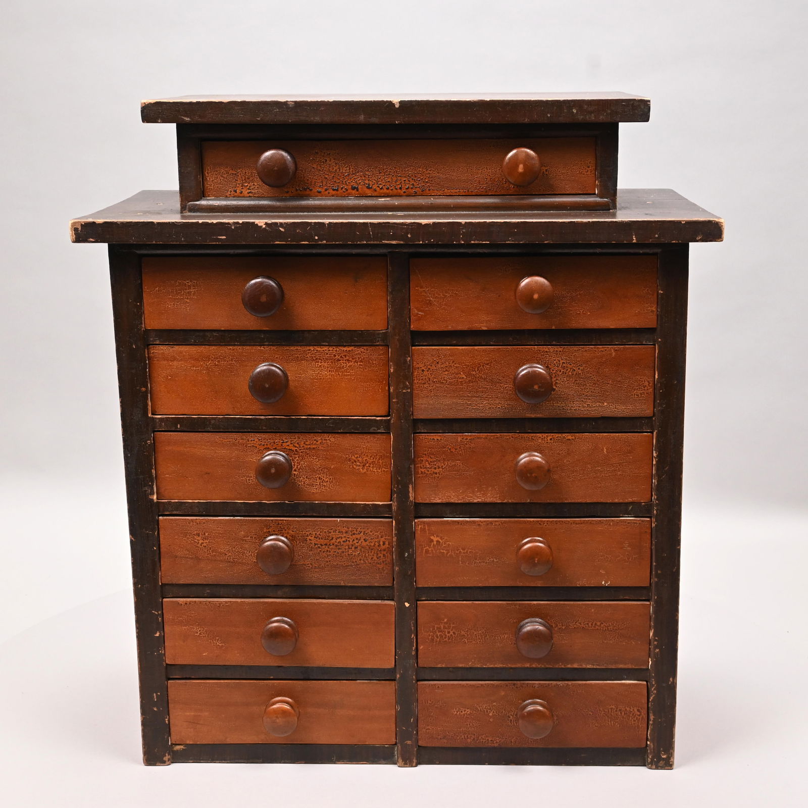 American Empire Grain-Painted Wall Cupboard (1 of 8)