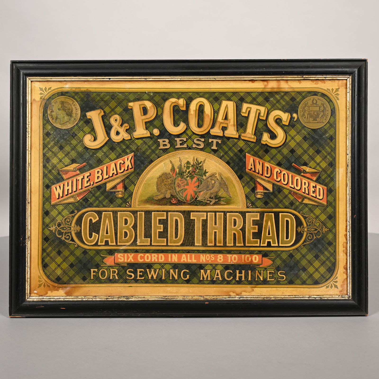 J & P Coats Thread Advertising Sign (1 of 2)