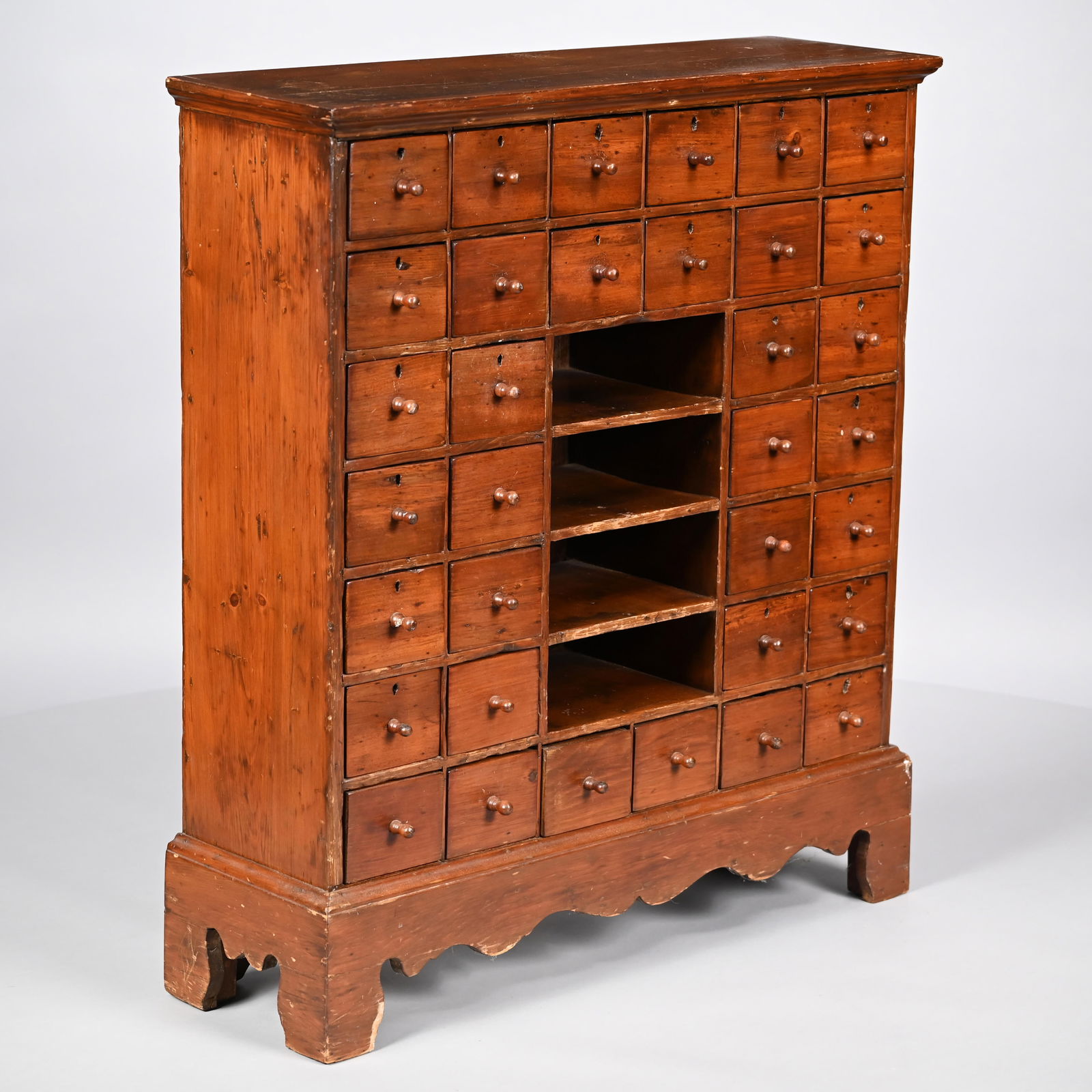 American Stained Pine Apothecary Chest (1 of 8)