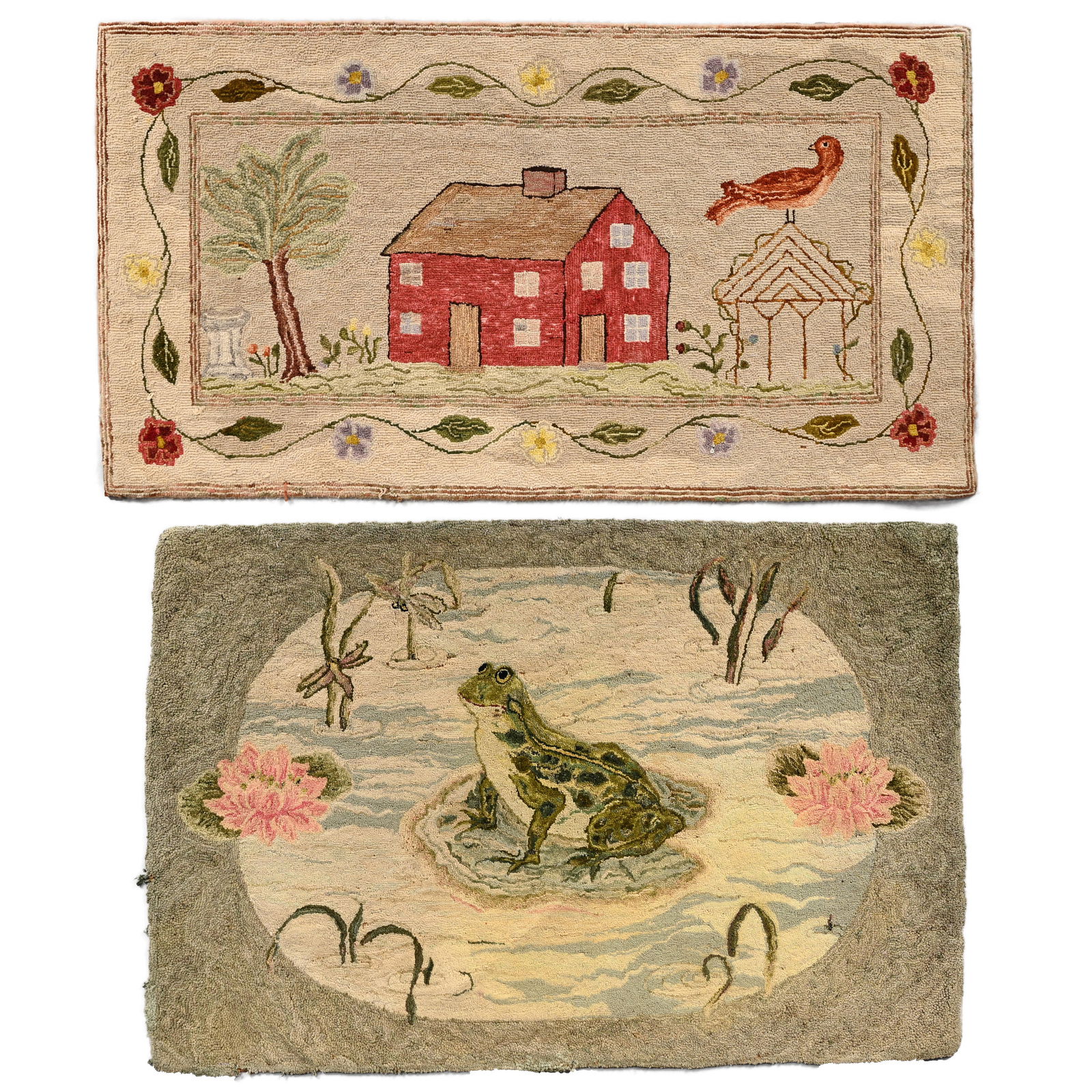 Two American Folk Art Hooked Rugs (1 of 5)