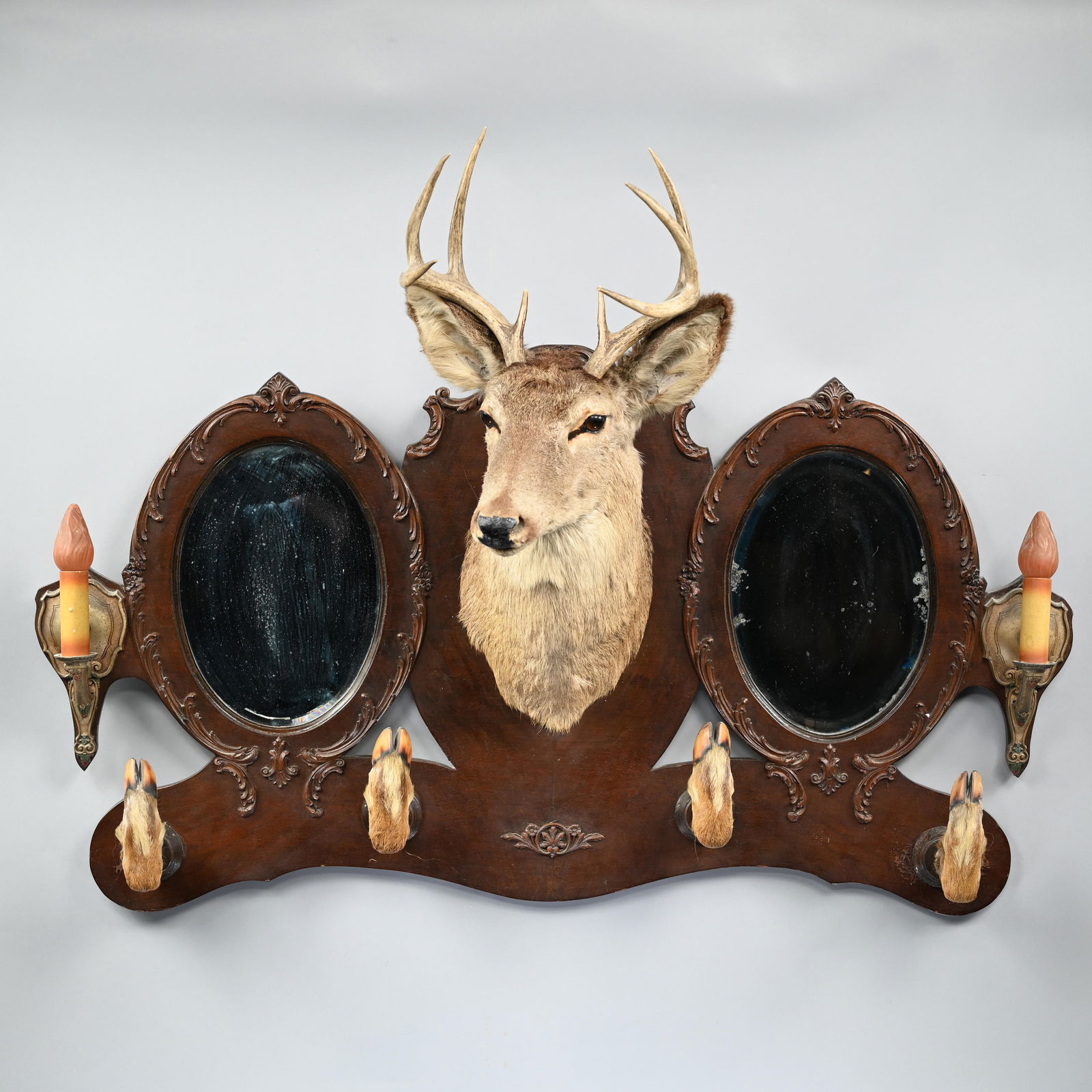 Rustic Lodge White-Tailed Deer Taxidermy Coat Rack (1 of 5)