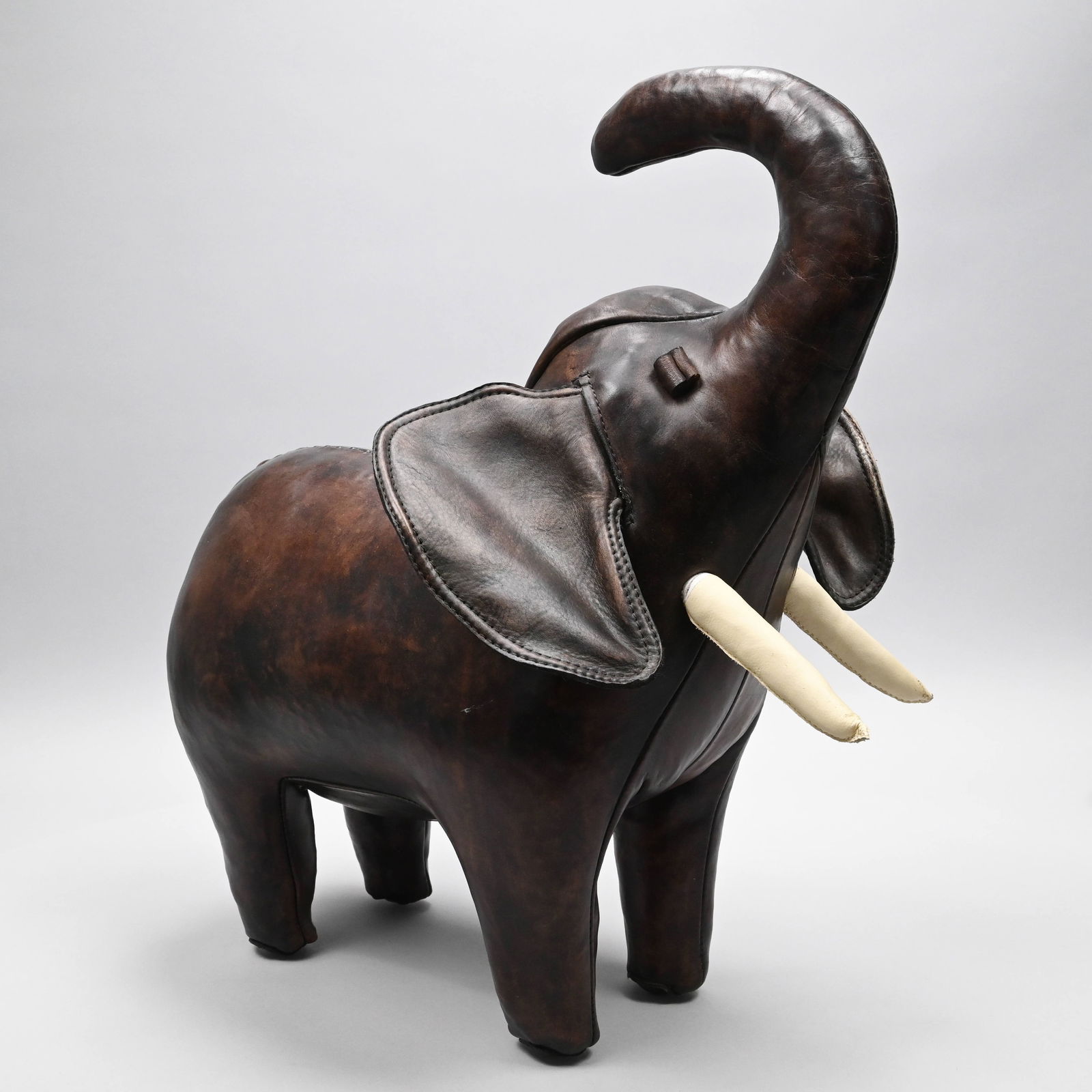 Abercrombie & Fitch Leather Elephant Footstool (1 of 6)