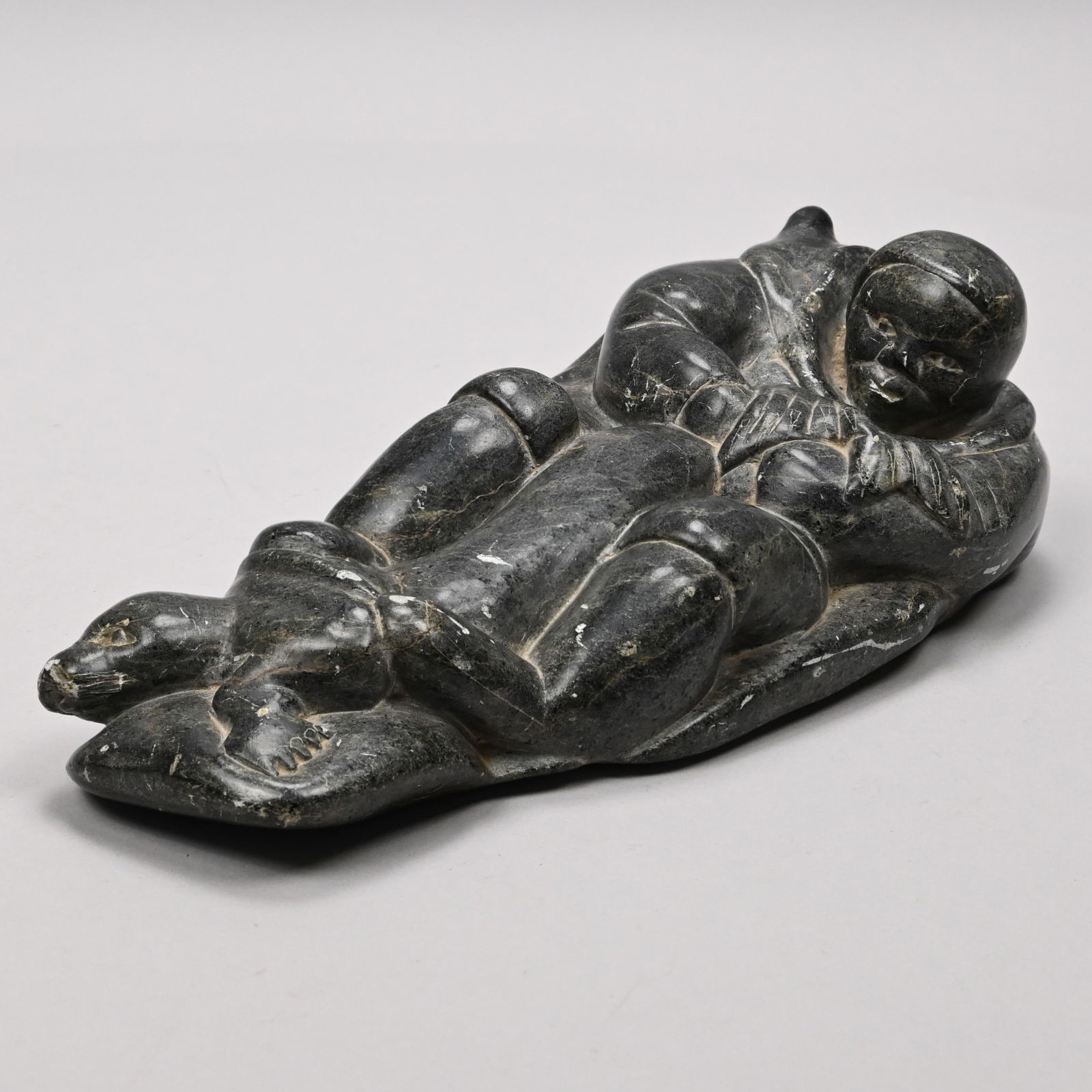Salasiapick - Inuit Carved Soapstone Figural Group (1 of 9)