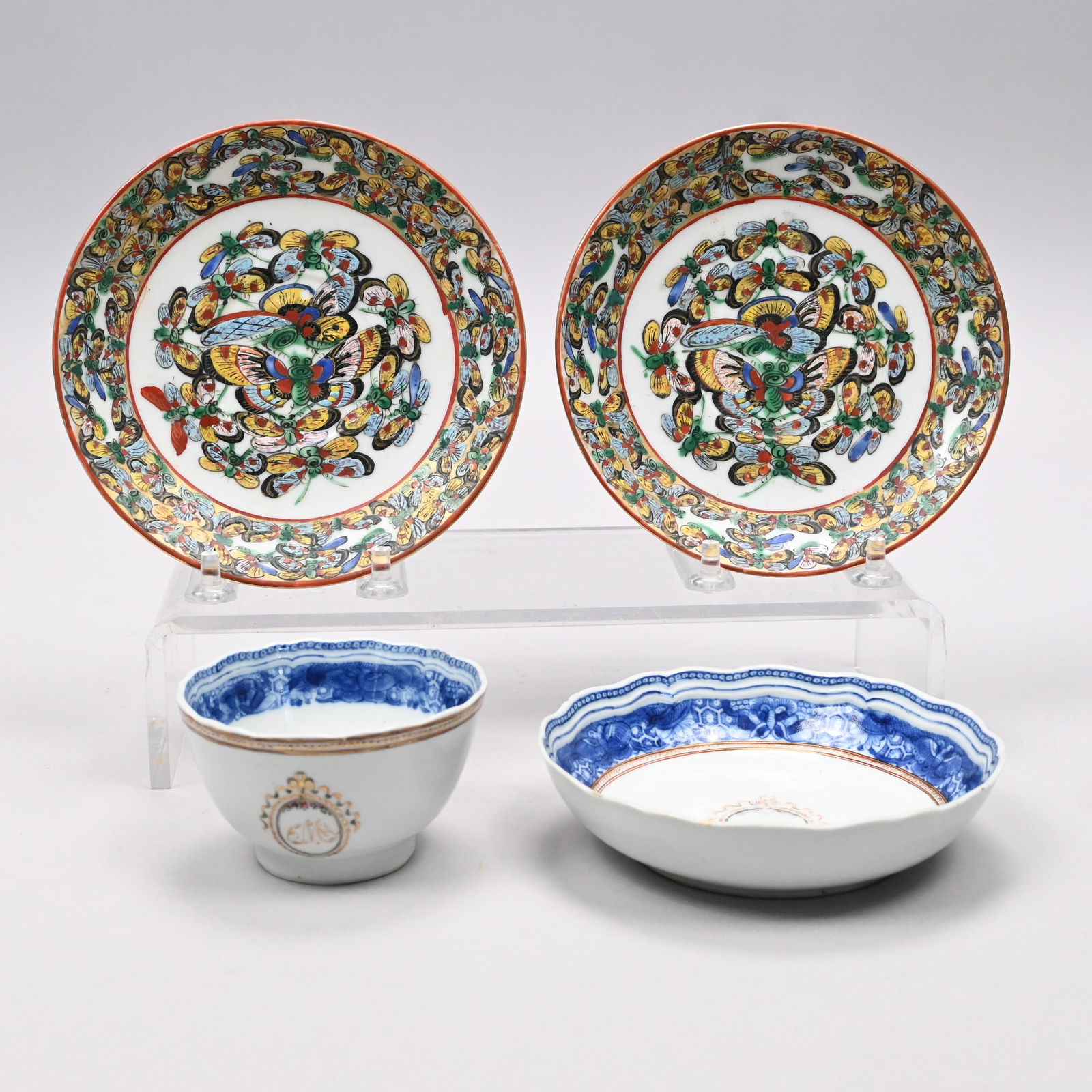 Four Chinese Export Porcelain Tea Wares (1 of 10)