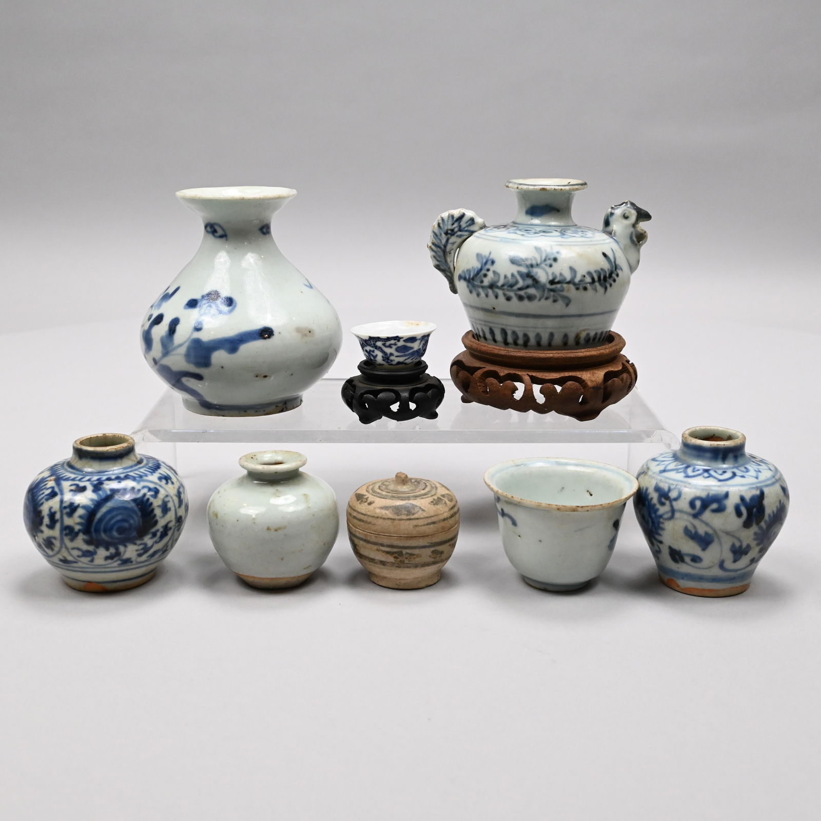 Chinese Blue & White Chicken Head Ewer & Others (1 of 13)