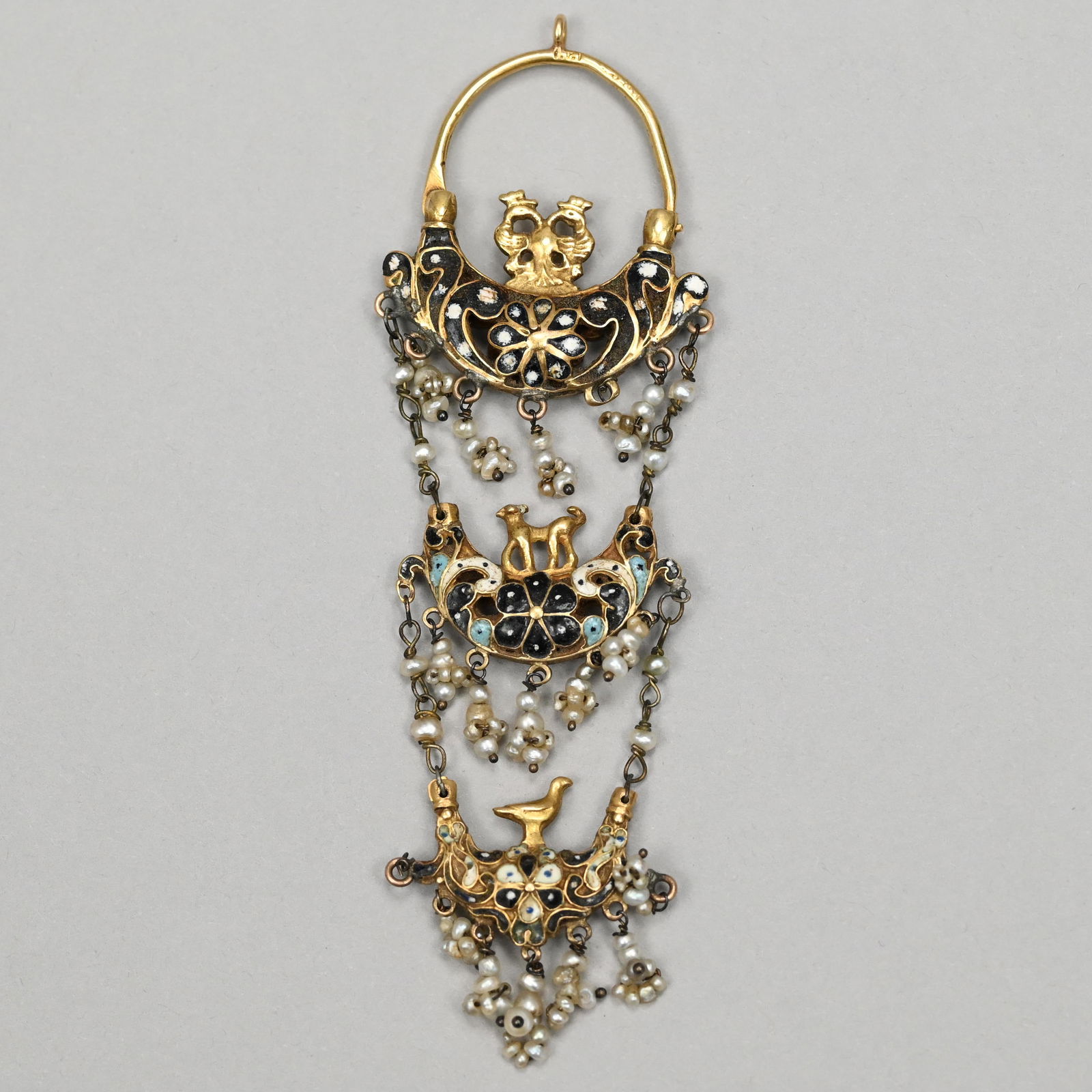 Indian Gold and Enamel Pendant (1 of 6)