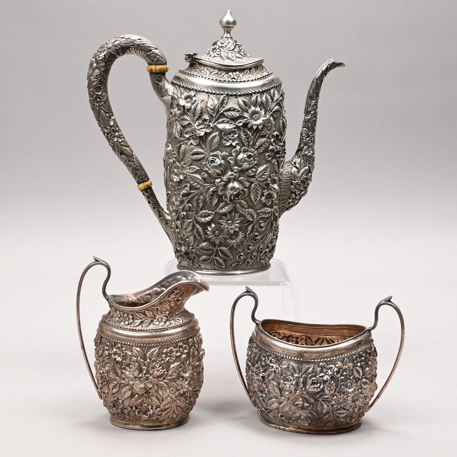 American Sterling Silver Three-PieceCoffee Service (1 of 16)