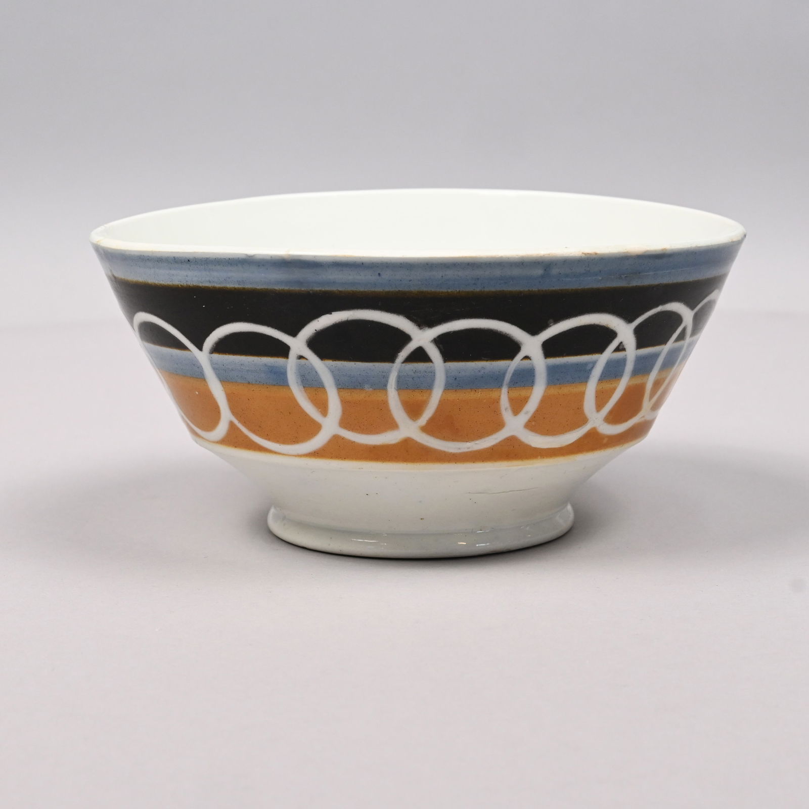 British Pearlware Mochaware London-Shape Bowl (1 of 6)
