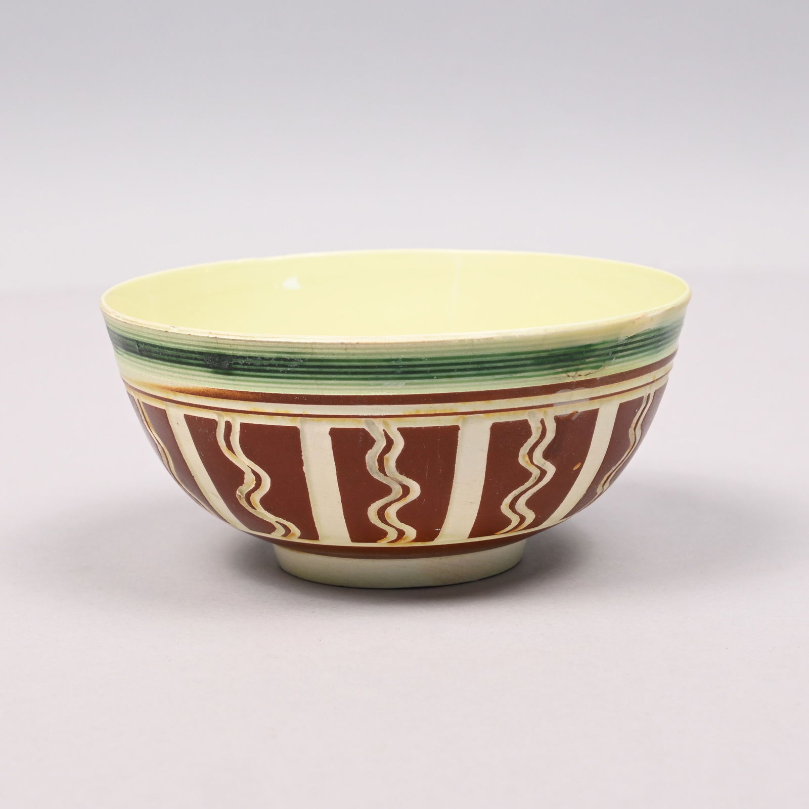 British Creamware Mochaware Bowl (1 of 5)