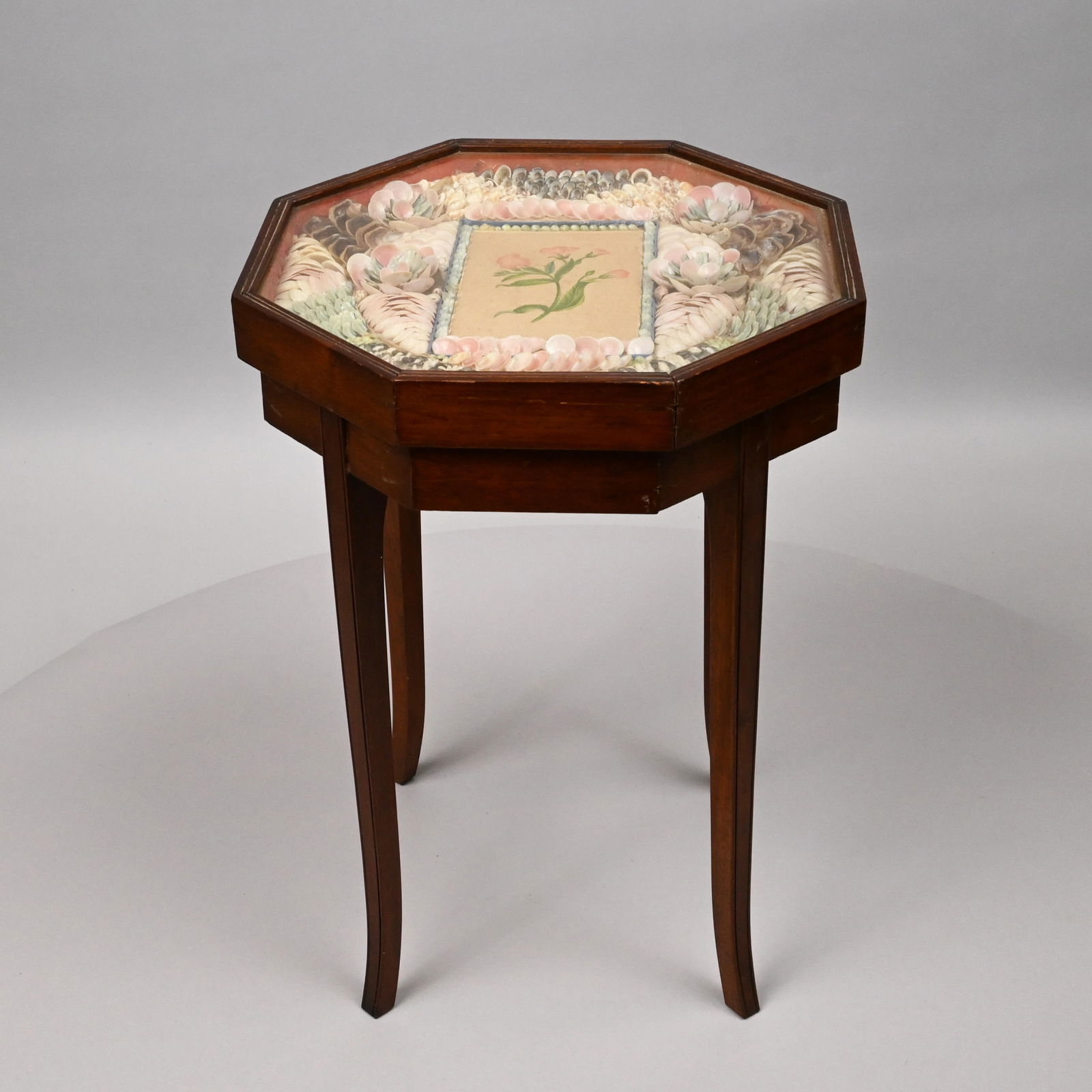 Sailor's Shellwork Valentine & Watercolor on Stand (1 of 5)