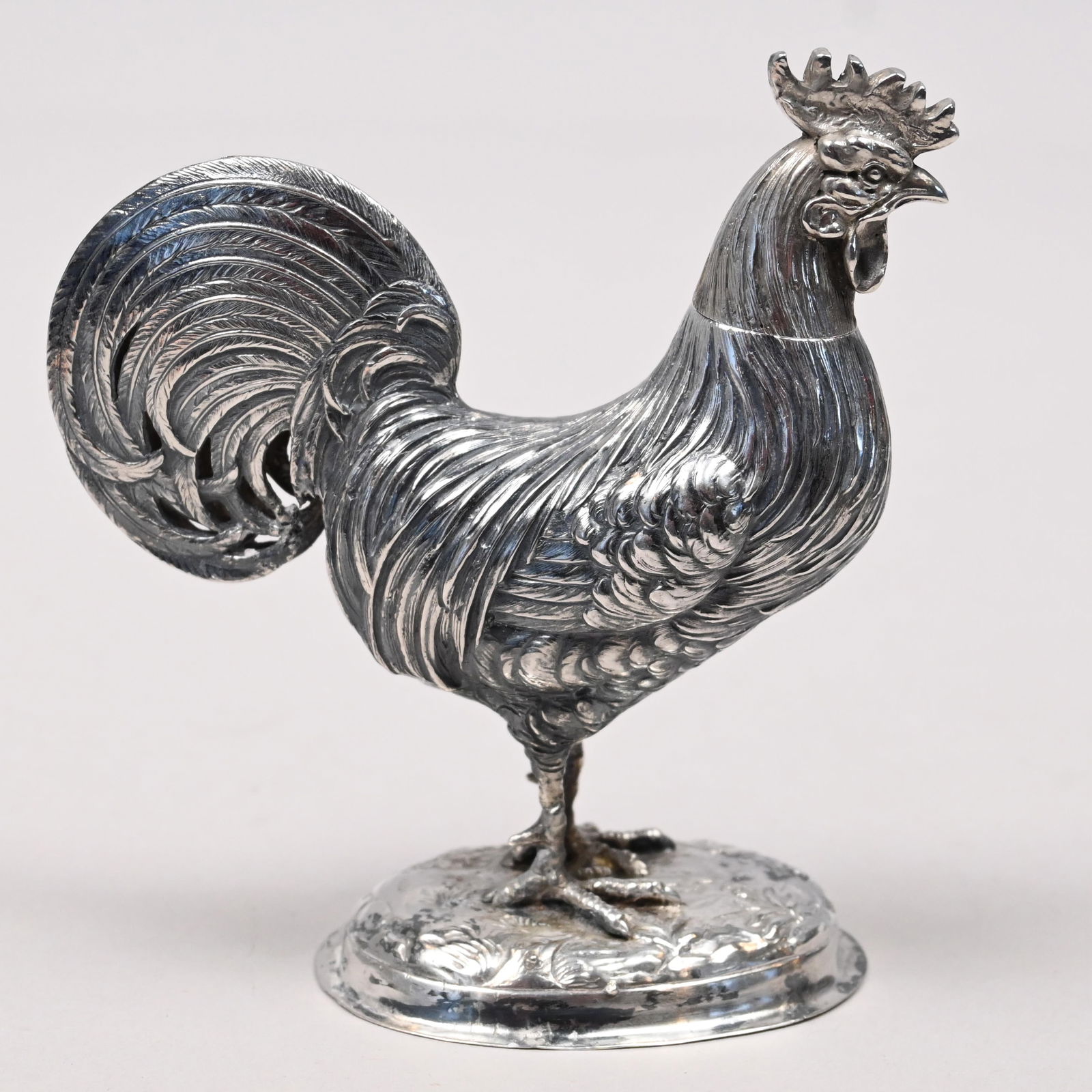 German Silver Figure of a Cockerel, B. Neresheimer (1 of 8)
