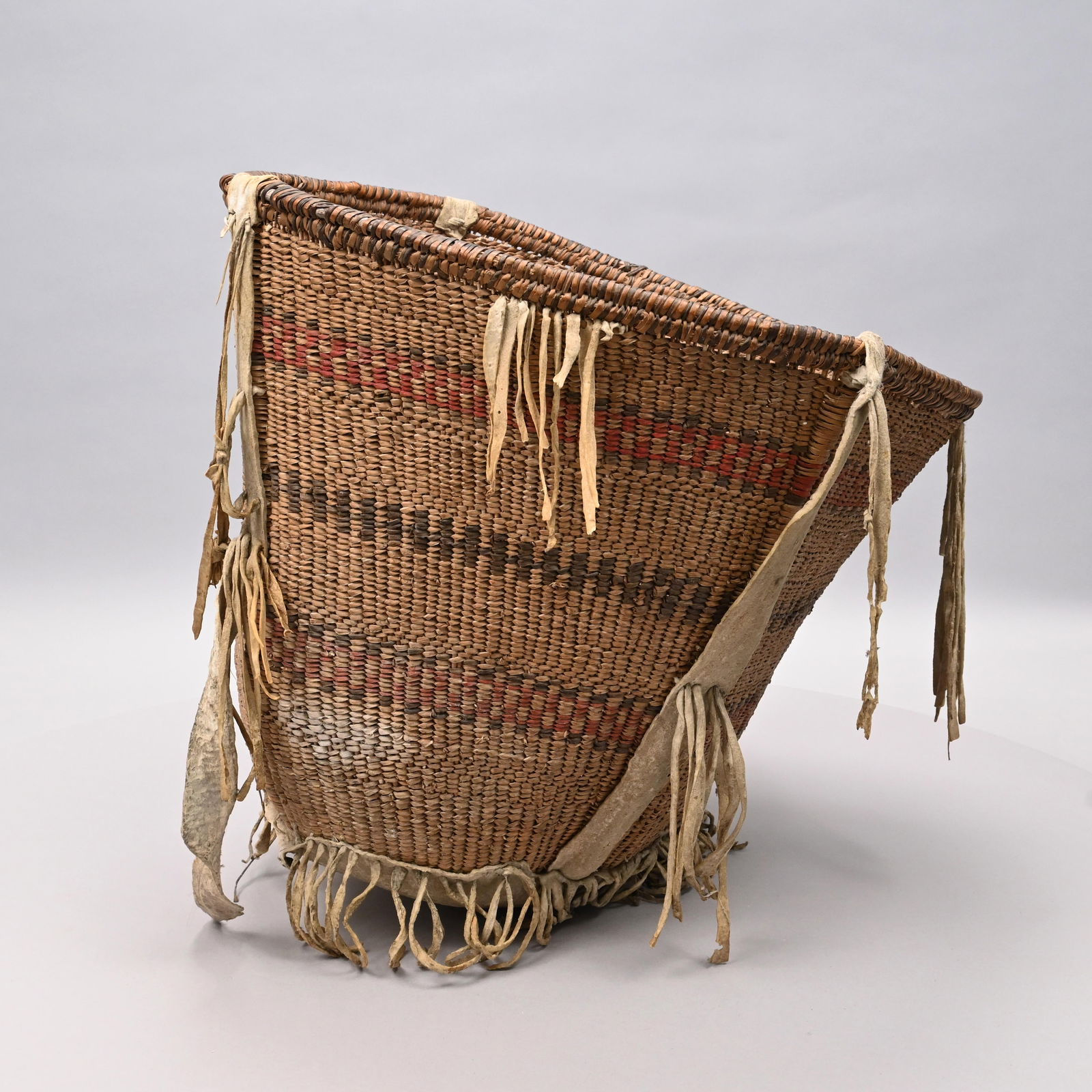 Native American Apache Three-Color Burden Basket (1 of 6)