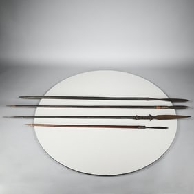 Four Philippine Iron & Wood Throwing Spears