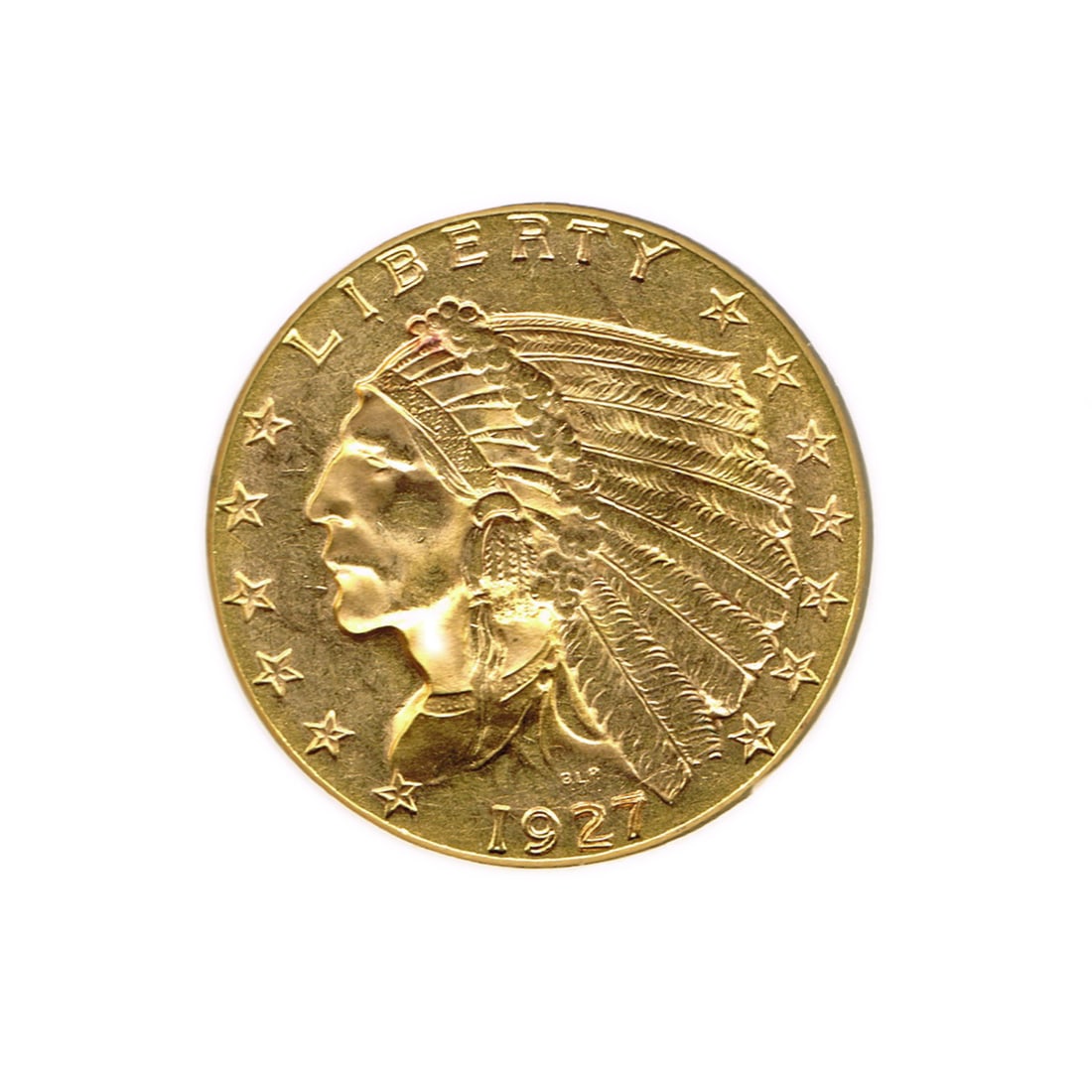 1927 US Gold $2 1/2 Indian Head Coin (1 of 2)