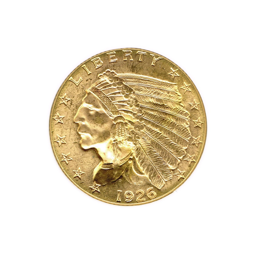 1926 US Gold $2 1/2 Indian Head Coin (1 of 2)