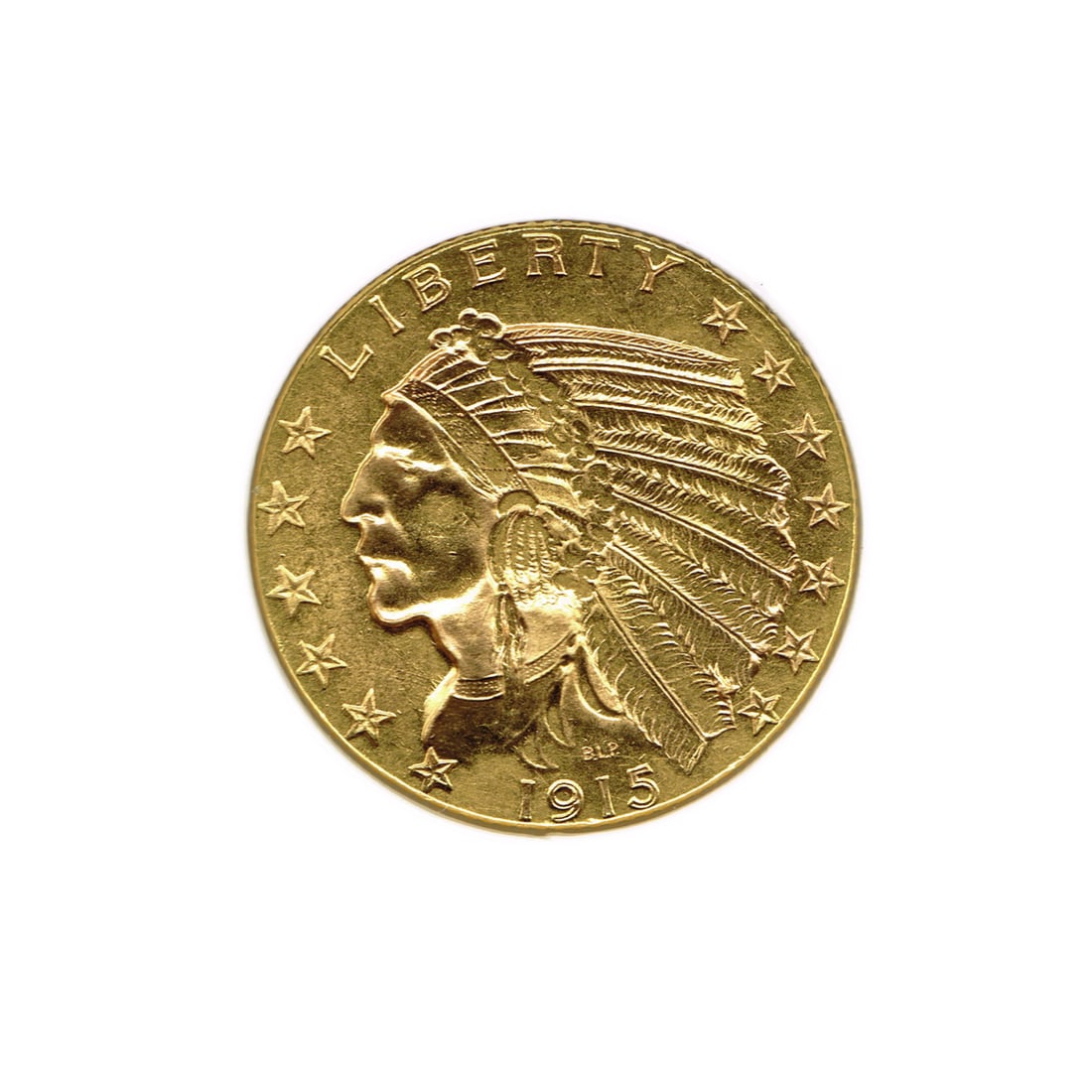 1915 US Gold $5 Indian Head Coin (1 of 2)