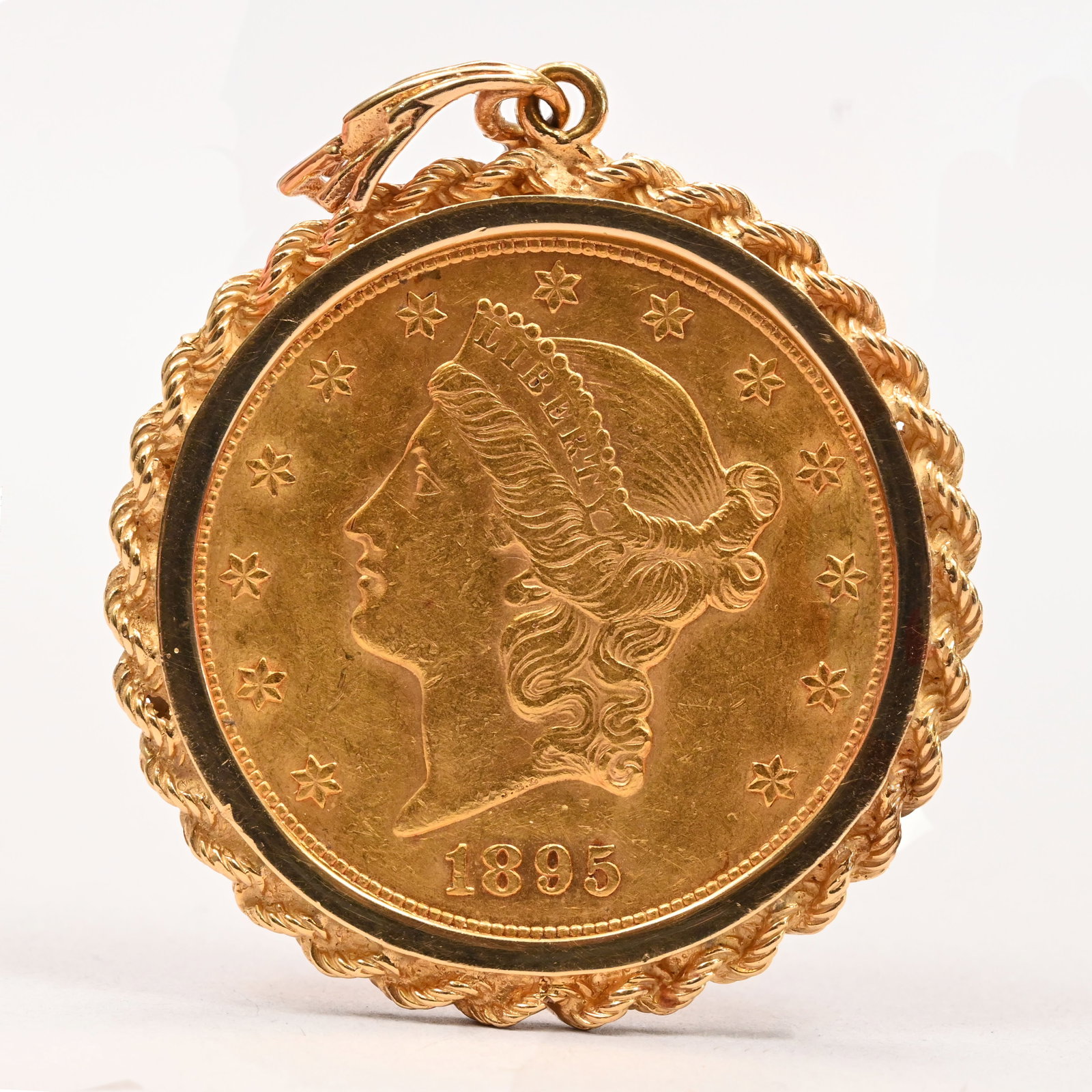 US 1895-S Gold $20 Liberty Head Double Eagle Coin (1 of 2)