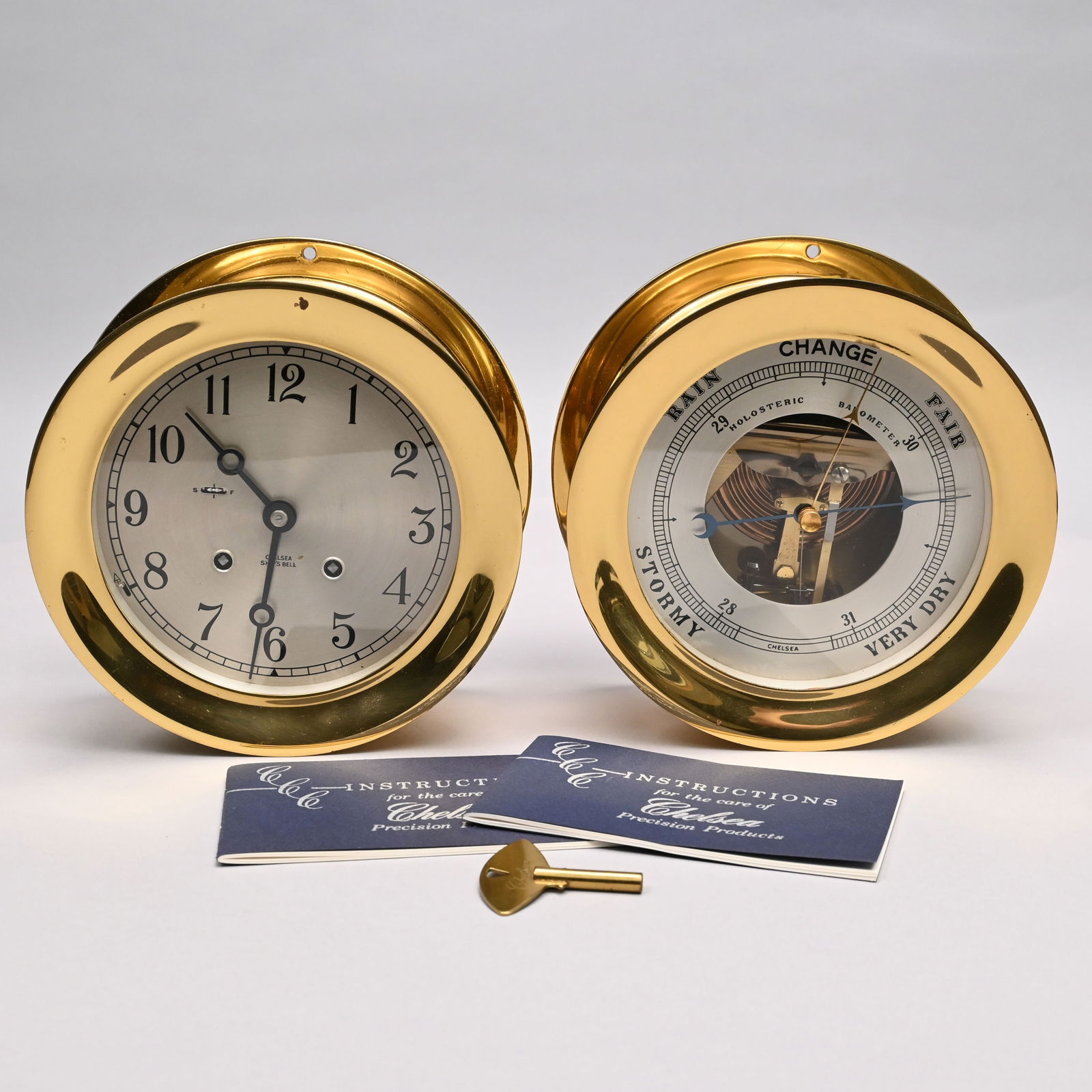 Chelsea Ship's Bell Clock and Barometer Set (1 of 7)