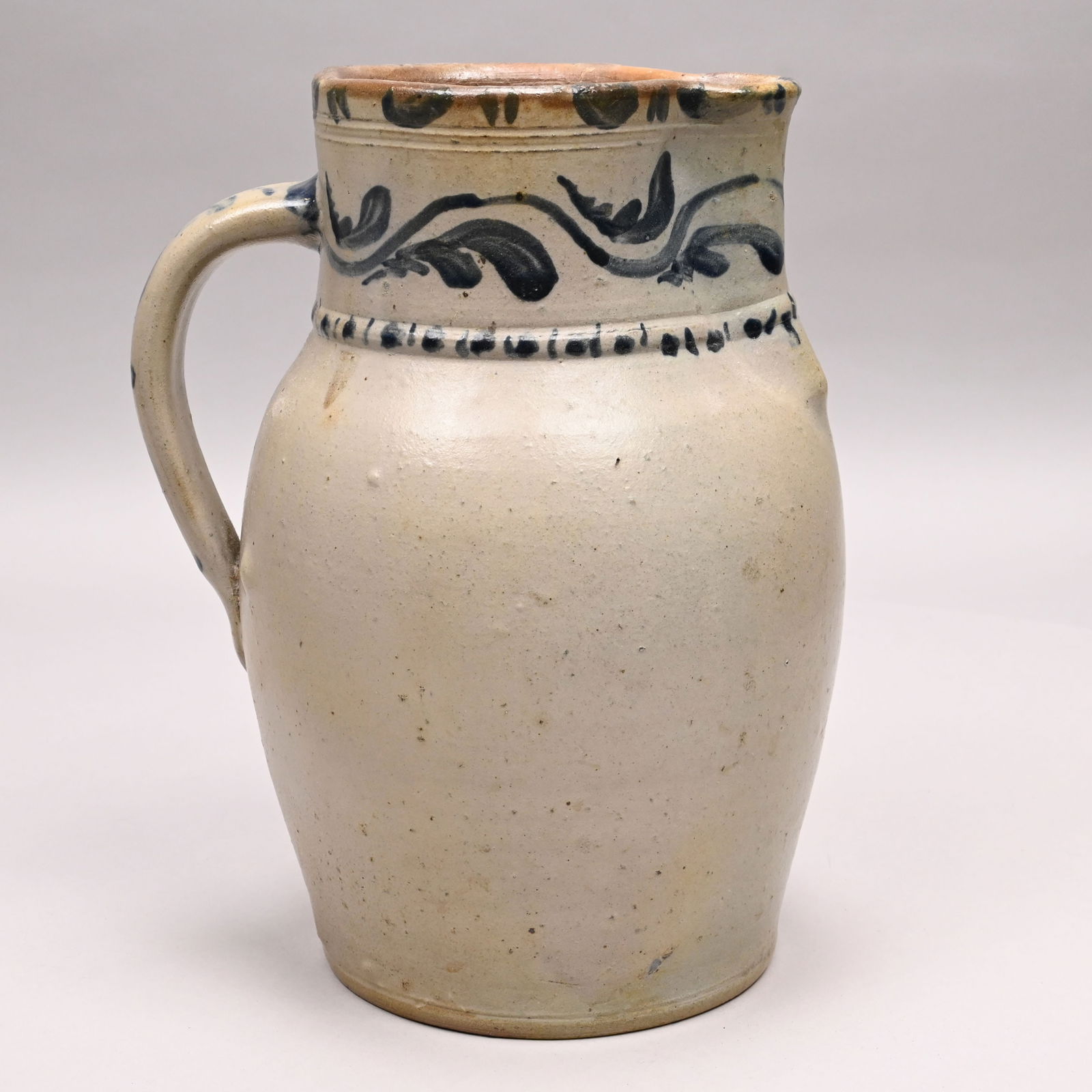 Pennsylvania Saltglaze Stoneware Pitcher,John Bell (1 of 6)