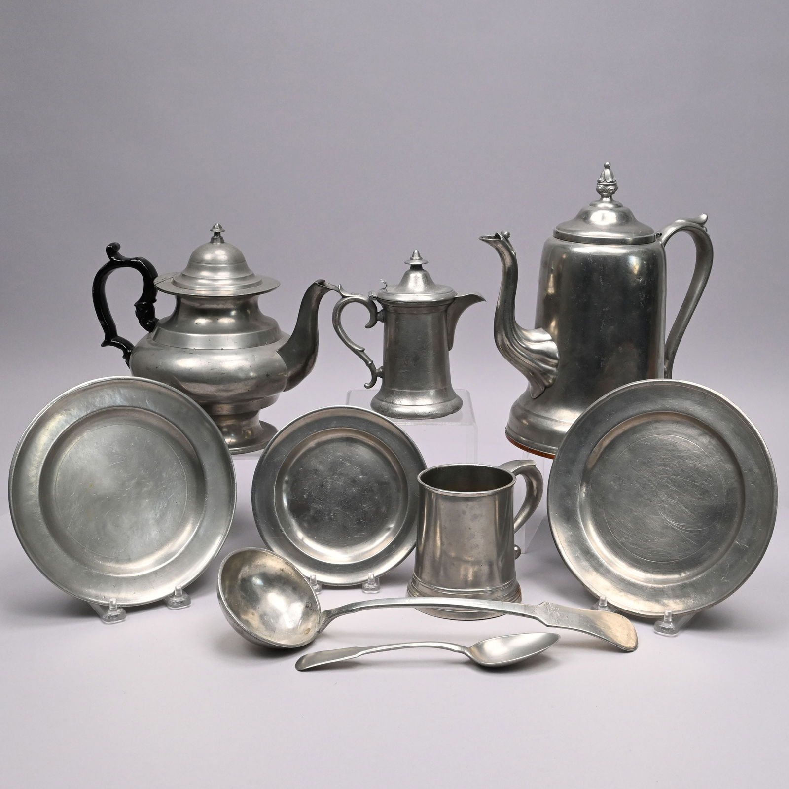 Nine Pennsylvania & Ohio Pewter Wares (1 of 15)