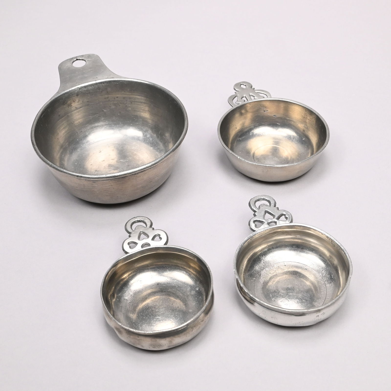 Four American Pewter Porringers (1 of 9)