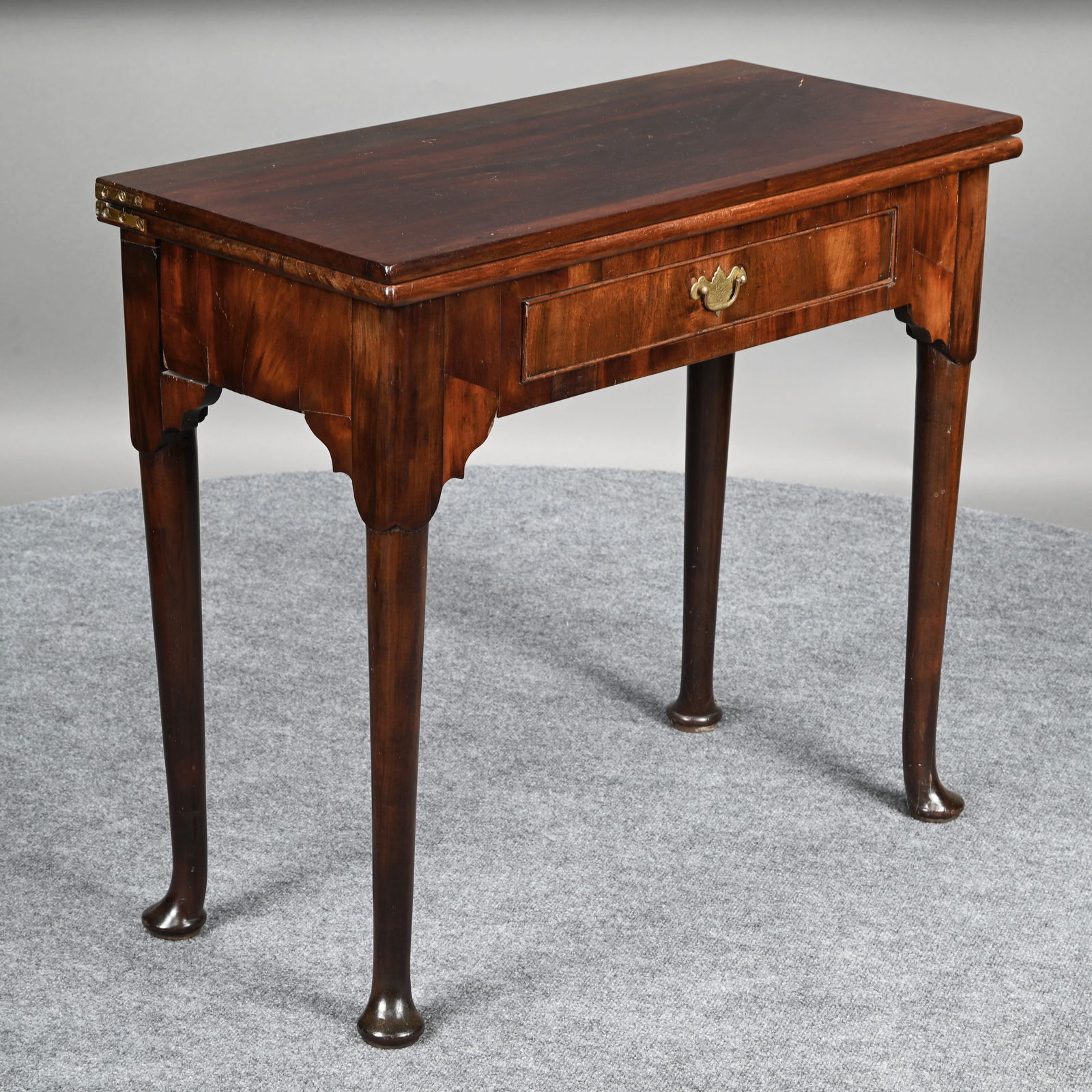 Queen Anne Walnut Fold-Top Card Table (1 of 13)