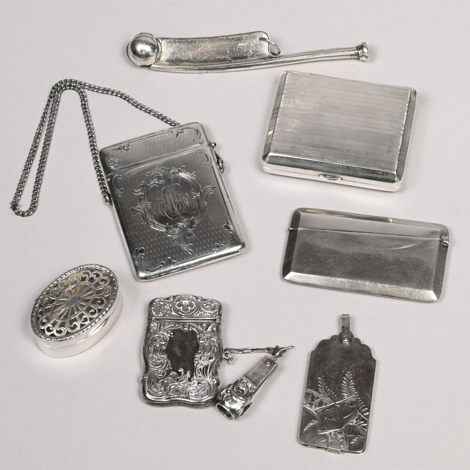 Seven English and American Silver Objects (1 of 18)
