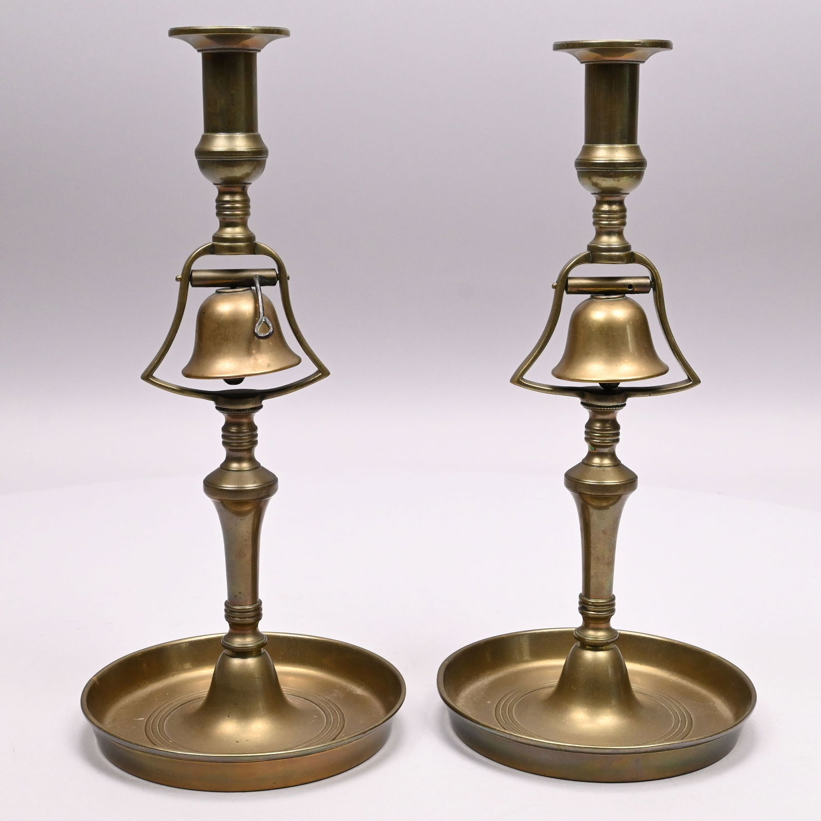 Pair of English Brass Tavern Candlesticks (1 of 7)