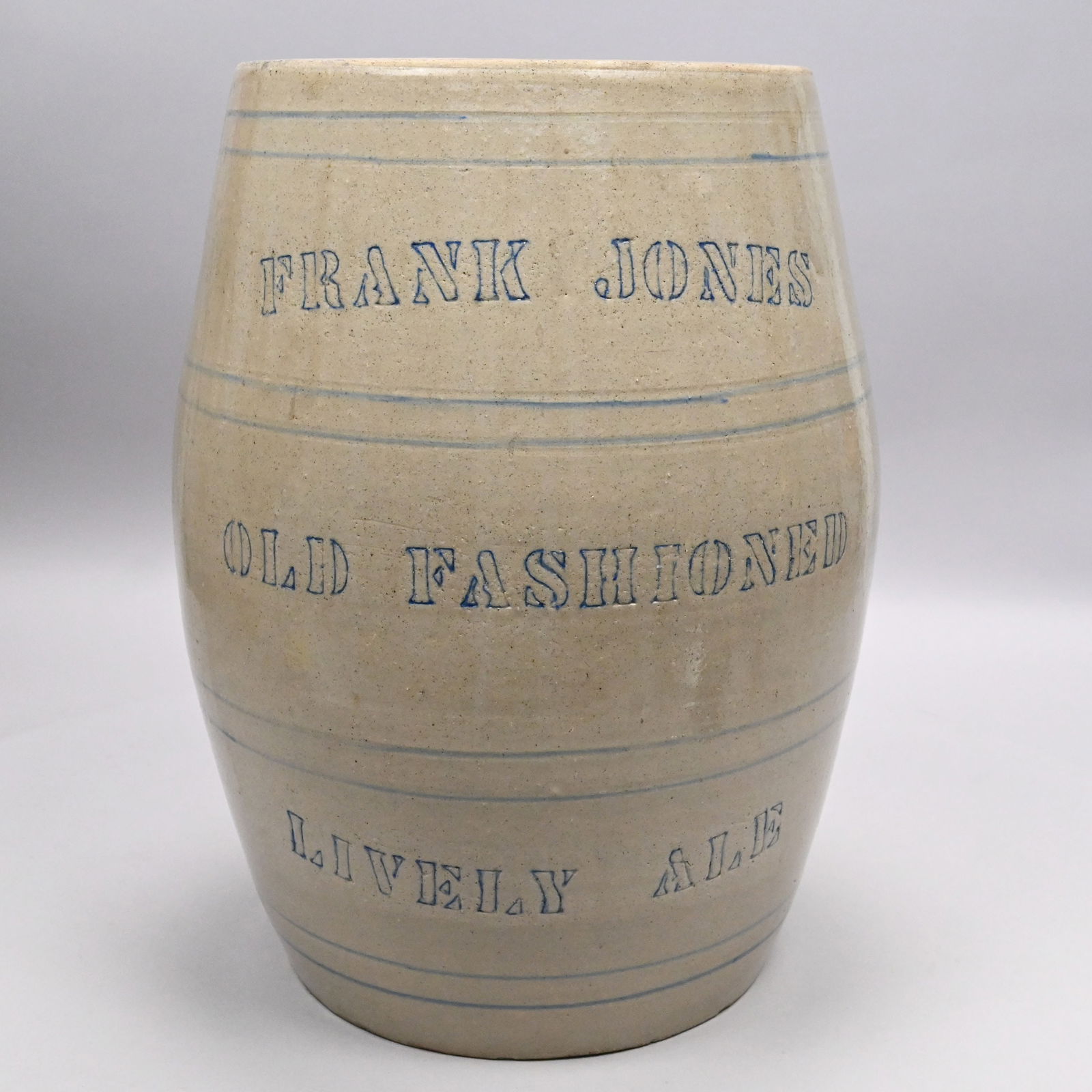 Frank Jones Lively Ale" Saltglaze Stoneware Cooler (1 of 6)