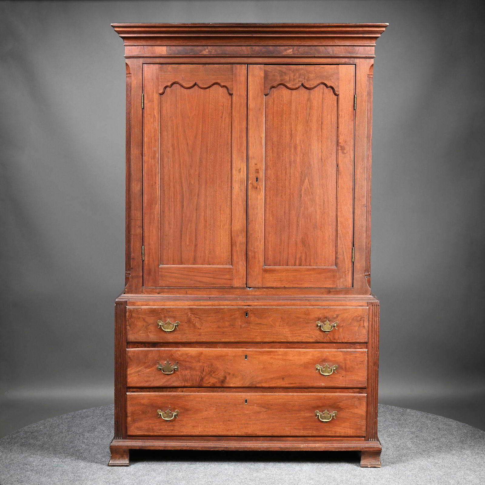 Pennsylvania Chippendale Walnut Linen Press (1 of 10)