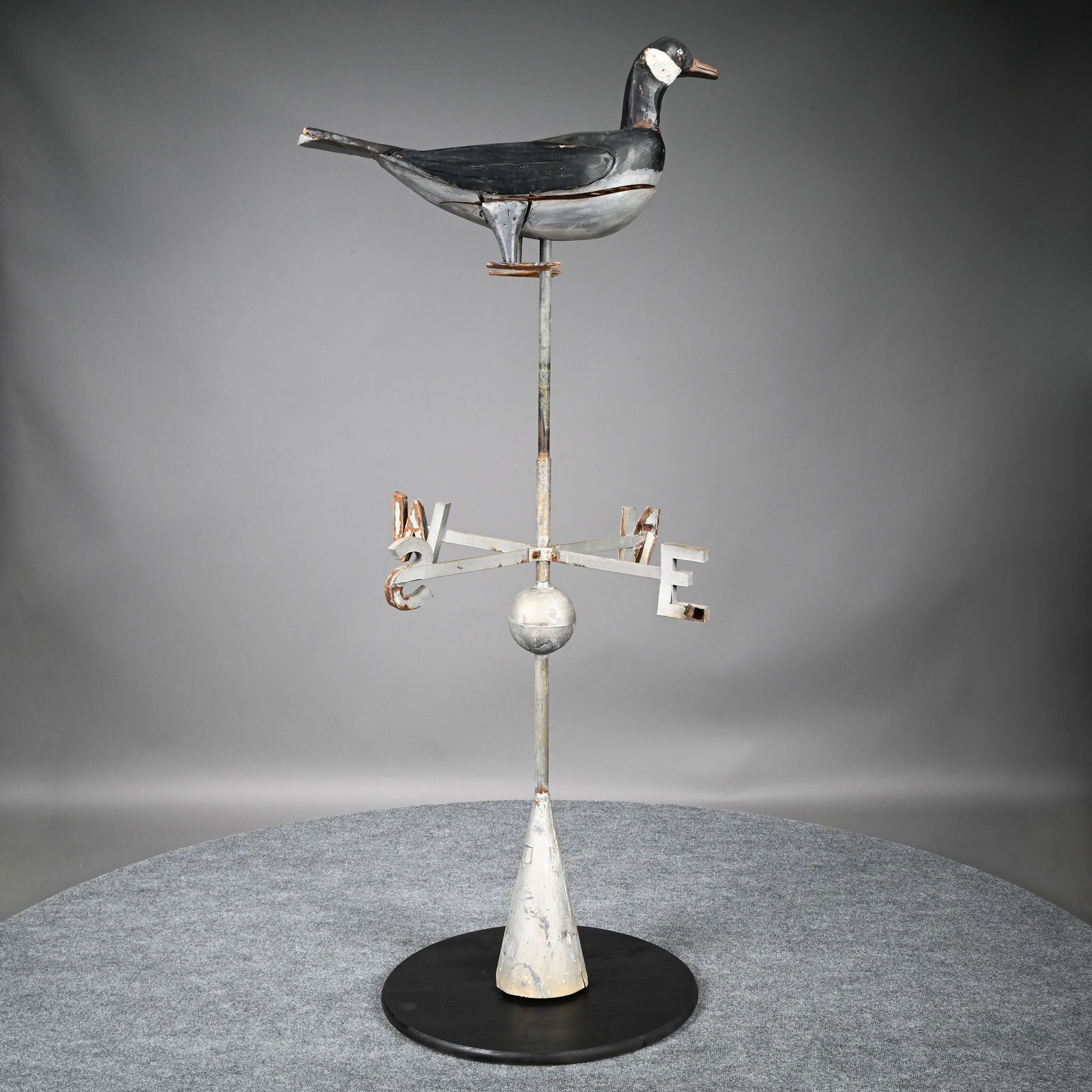 Folk Art Carved & Painted Canada Goose Weathervane (1 of 10)