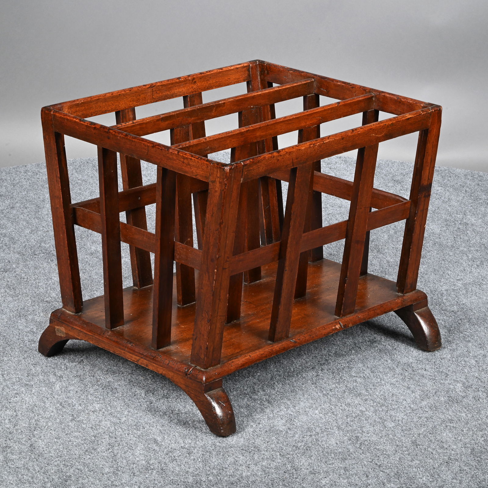 Large English Mahogany Canterbury or Magazine Rack (1 of 10)