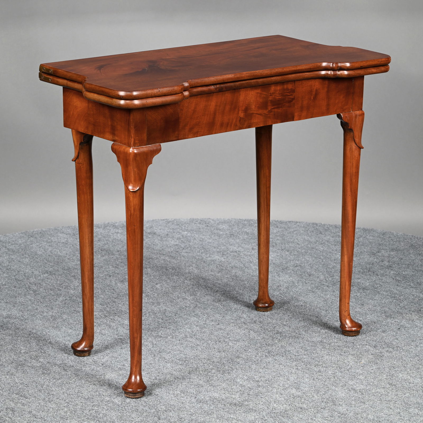 Queen Anne Walnut Fold-Top Card Table (1 of 9)