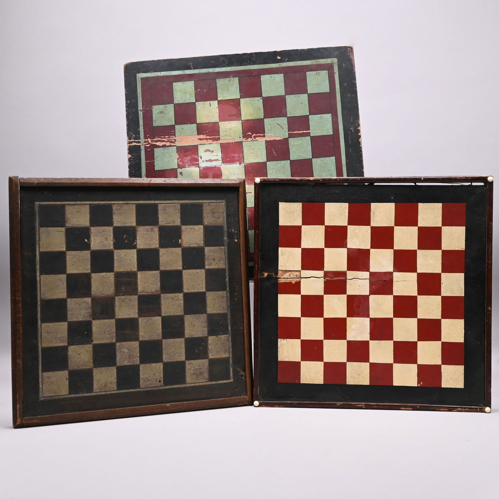 Three American Paint-Decorated Gameboards (1 of 8)