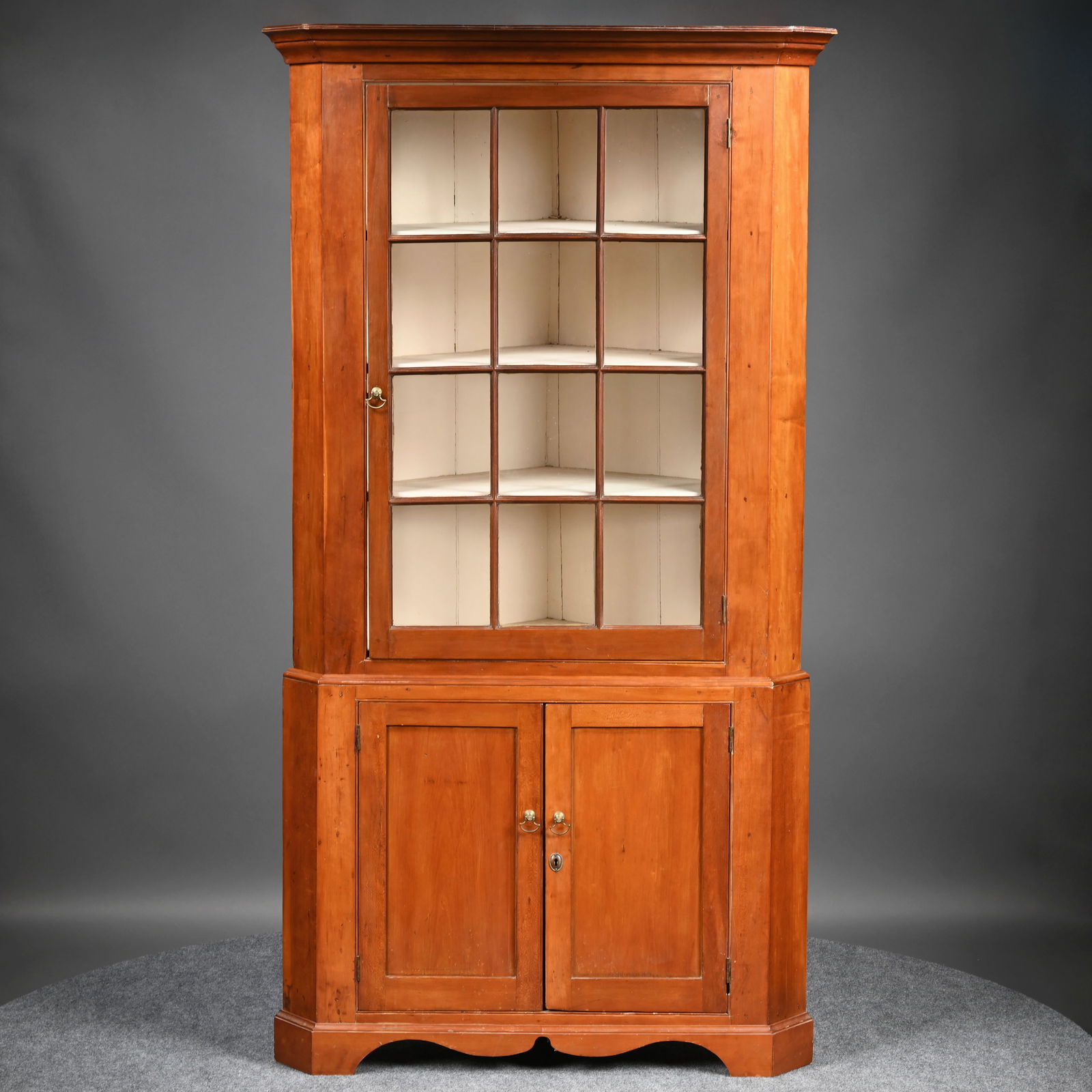 American Chippendale Cherry Corner Cupboard (1 of 9)