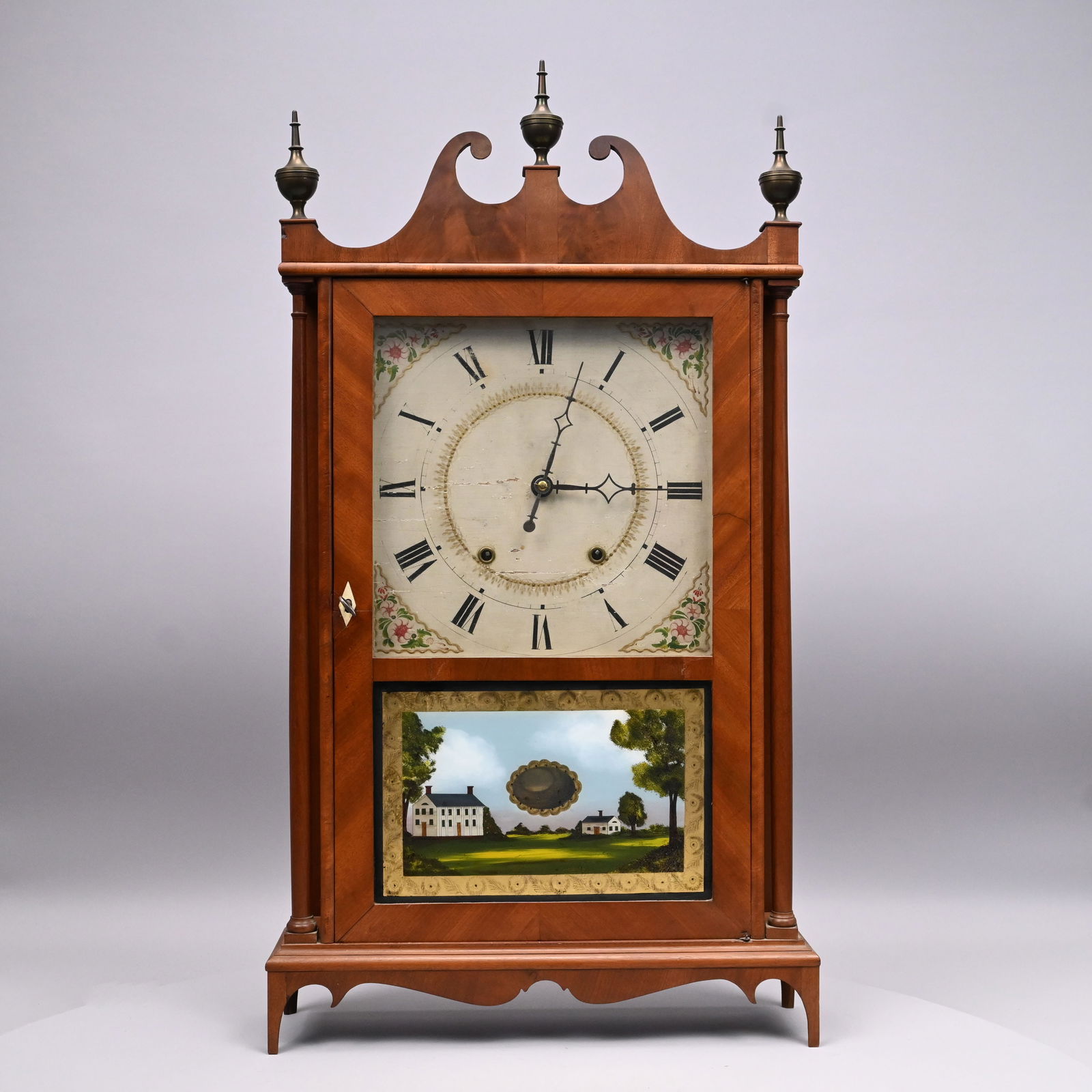 Eli Terry & Sons Mahogany Pillar & Scroll Clock (1 of 9)