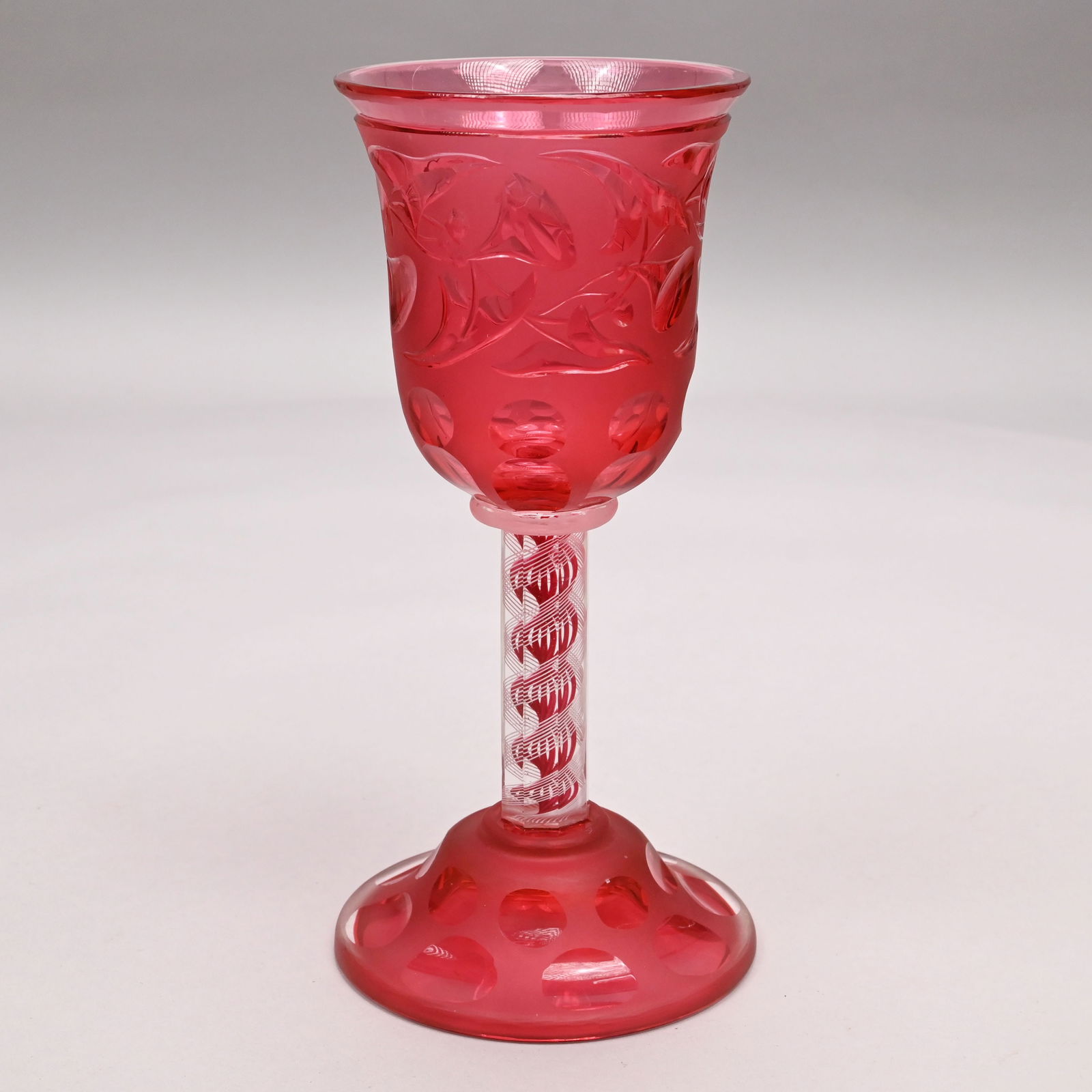 French Cut Glass Goblet,Attrib Saint-Louis Crystal (1 of 8)