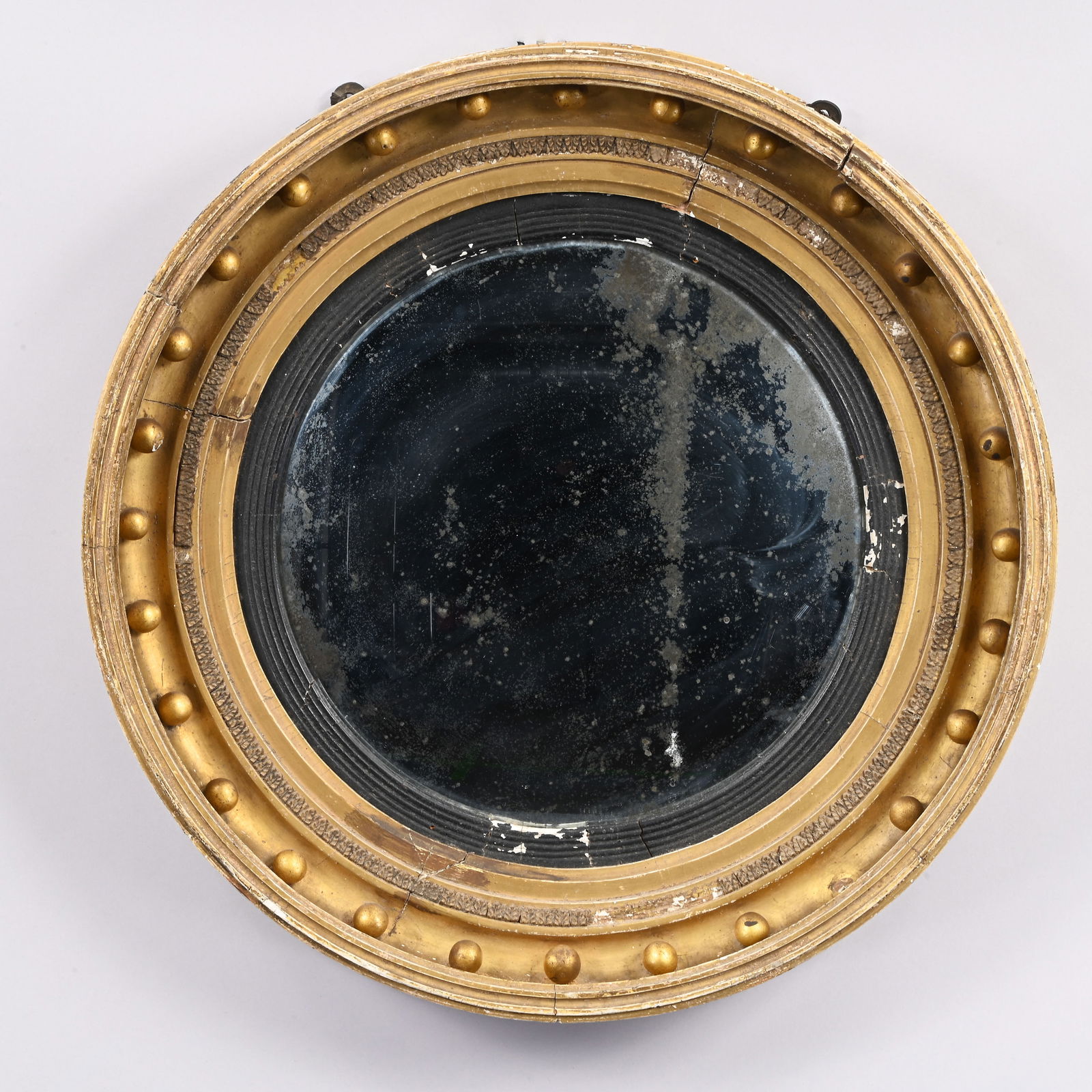 Federal Giltwood Convex Circular Mirror (1 of 2)